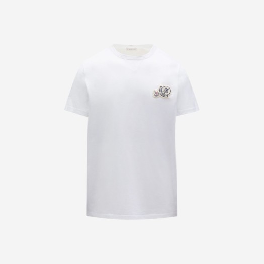 몽클레르 더블 로고 티셔츠 화이트 - 22FW