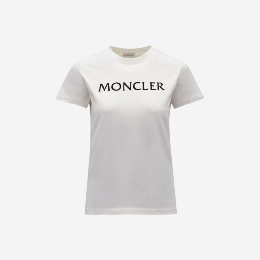 (W) 몽클레르 로고 티셔츠 화이트 - 22FW