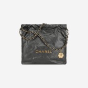 Chanel 22 Small Handbag Metallic Calfskin & Gold Ruthenium