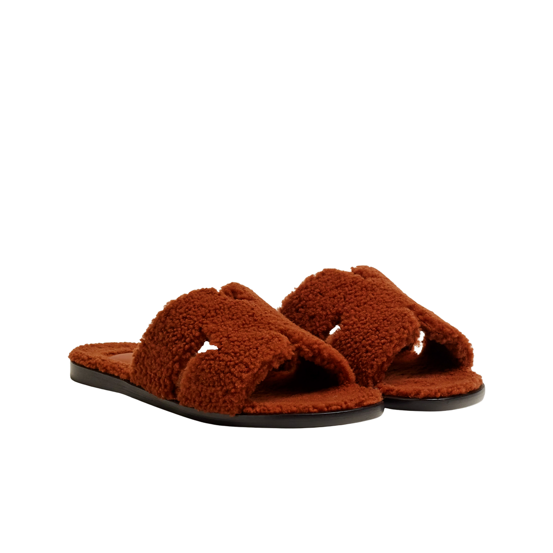 Hermes Izmir Sandal Woolskin & Cognac 상세 이미지 2