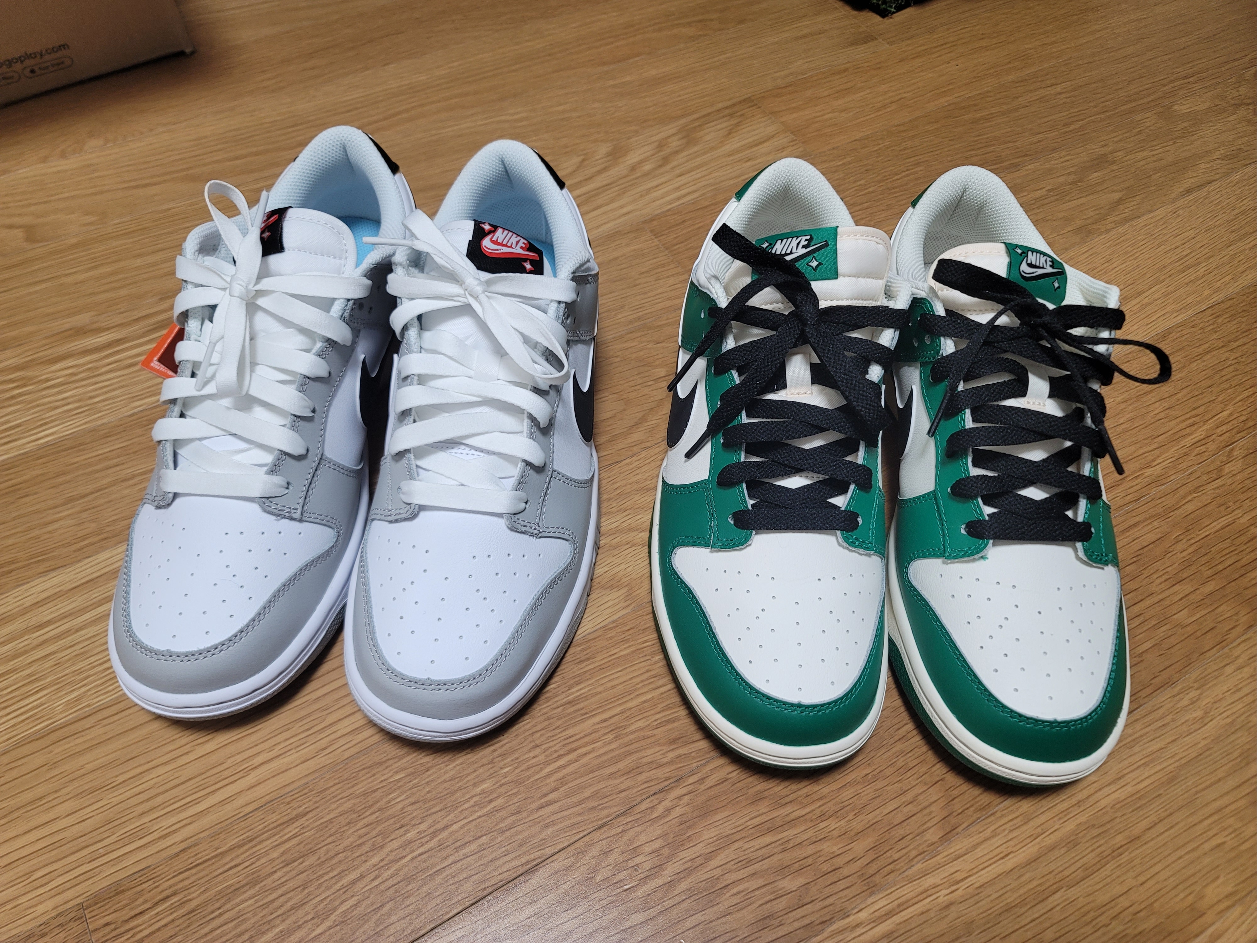 Nike Dunk Low Retro SE Jackpot Grey Fog, Nike Dunk Low Retro SE Jackpot Malachite 착용 스타일 - 2