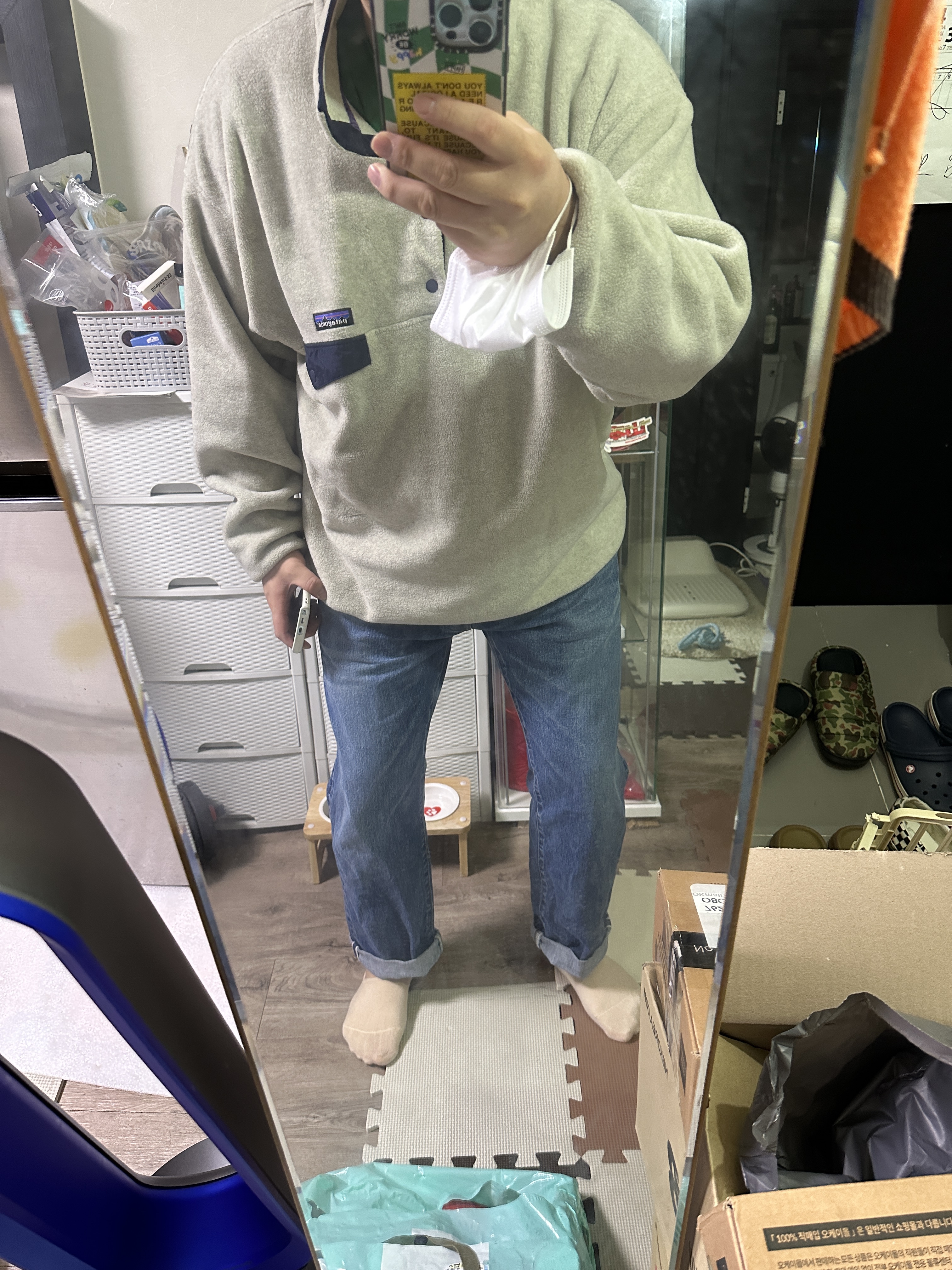 Nike x Tom Sachs General Purpose Shoe Archive, Patagonia Synchilla Snap-T Fleece Pullover Oatmeal Heather 착용 스타일 - 2