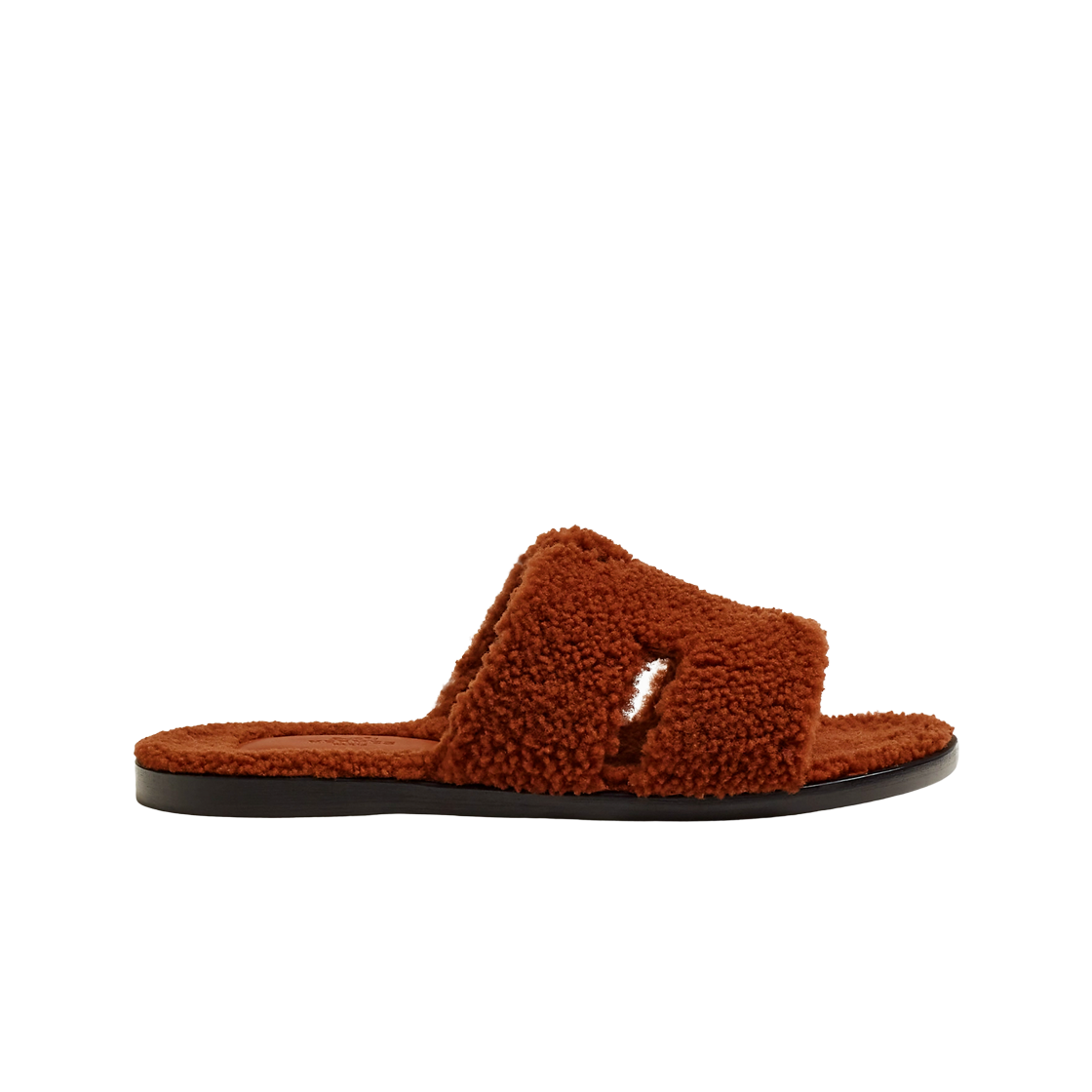 Hermes Izmir Sandal Woolskin & Cognac 상세 이미지 1