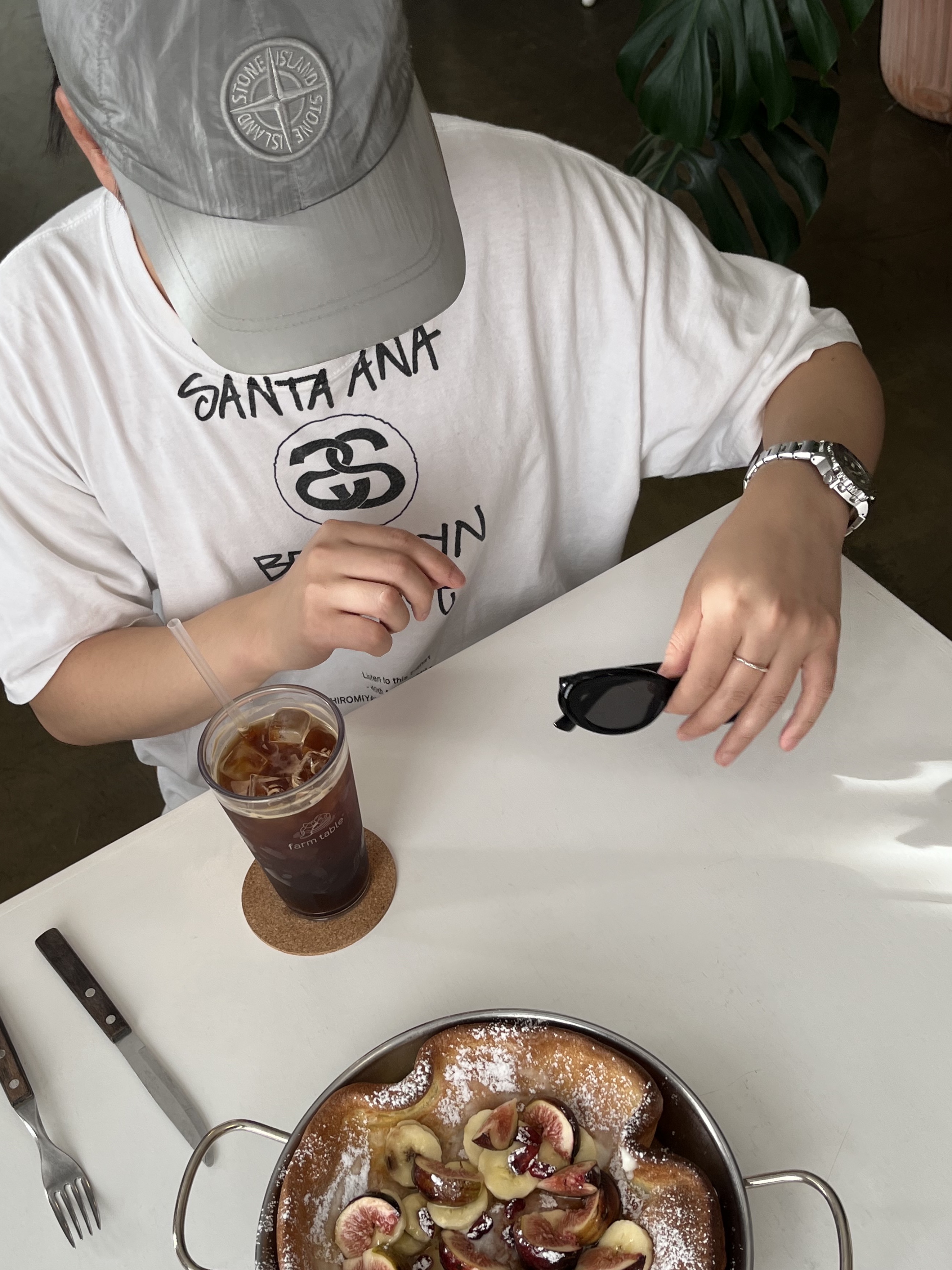 Stussy x Takahiromiyashita The Soloist 40 WT T-Shirt, Stone Island 99576 Nylon Metal 6-Panel Cap Aqua - 22FW 착용 스타일