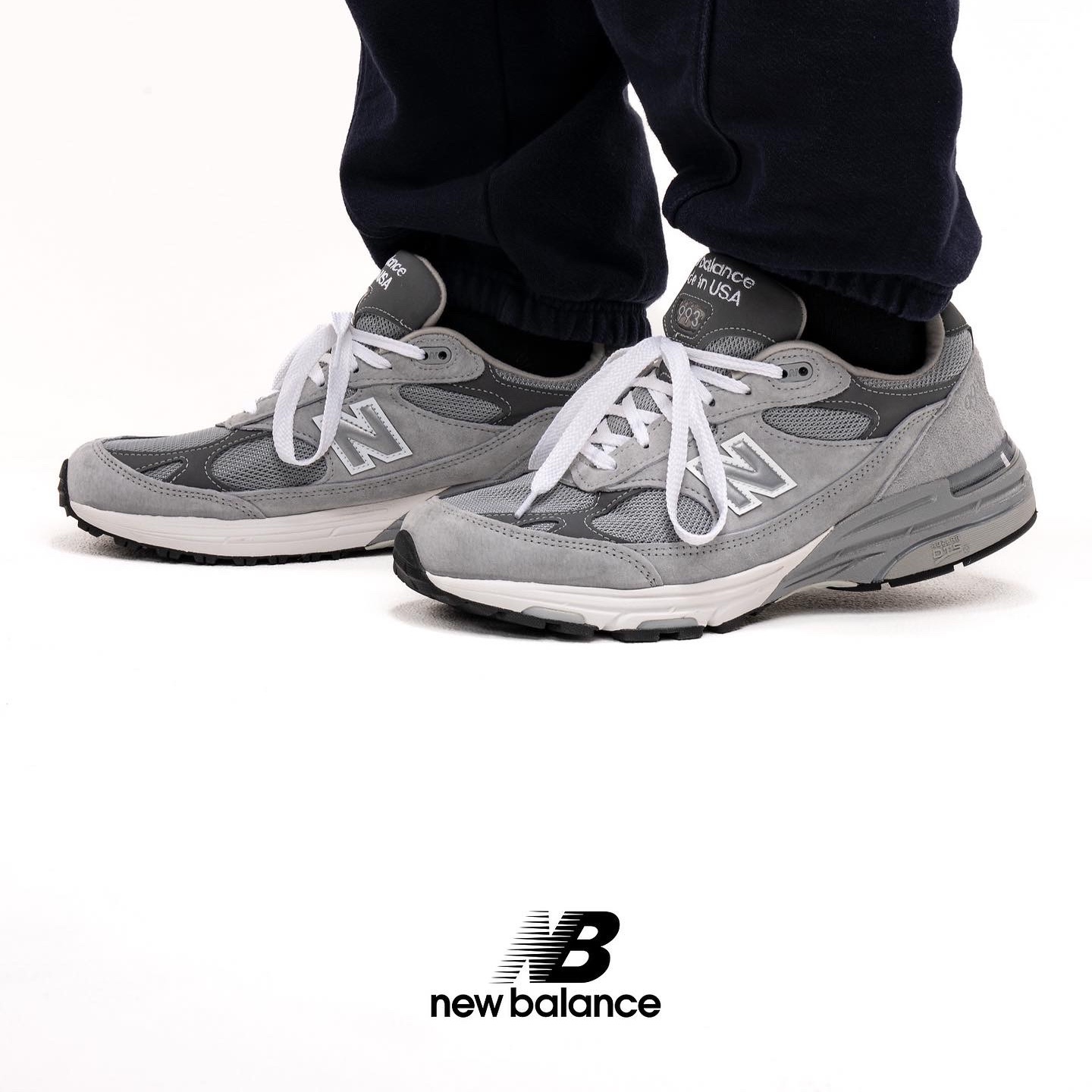 New Balance 993 Made in USA Grey - D Standard 착용 스타일 - 4