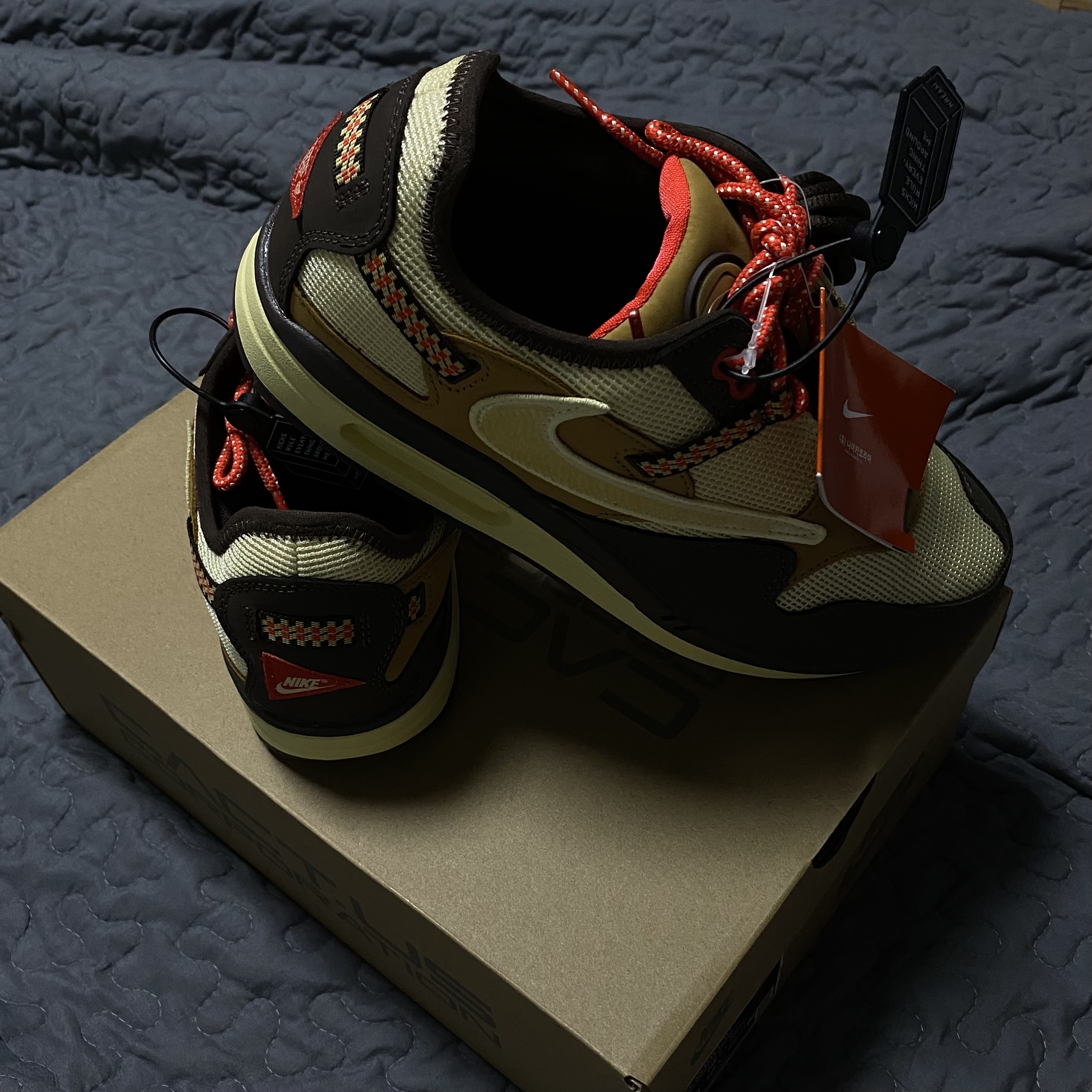 Nike x Travis Scott Air Max 1 Cact.us Brown 착용 스타일