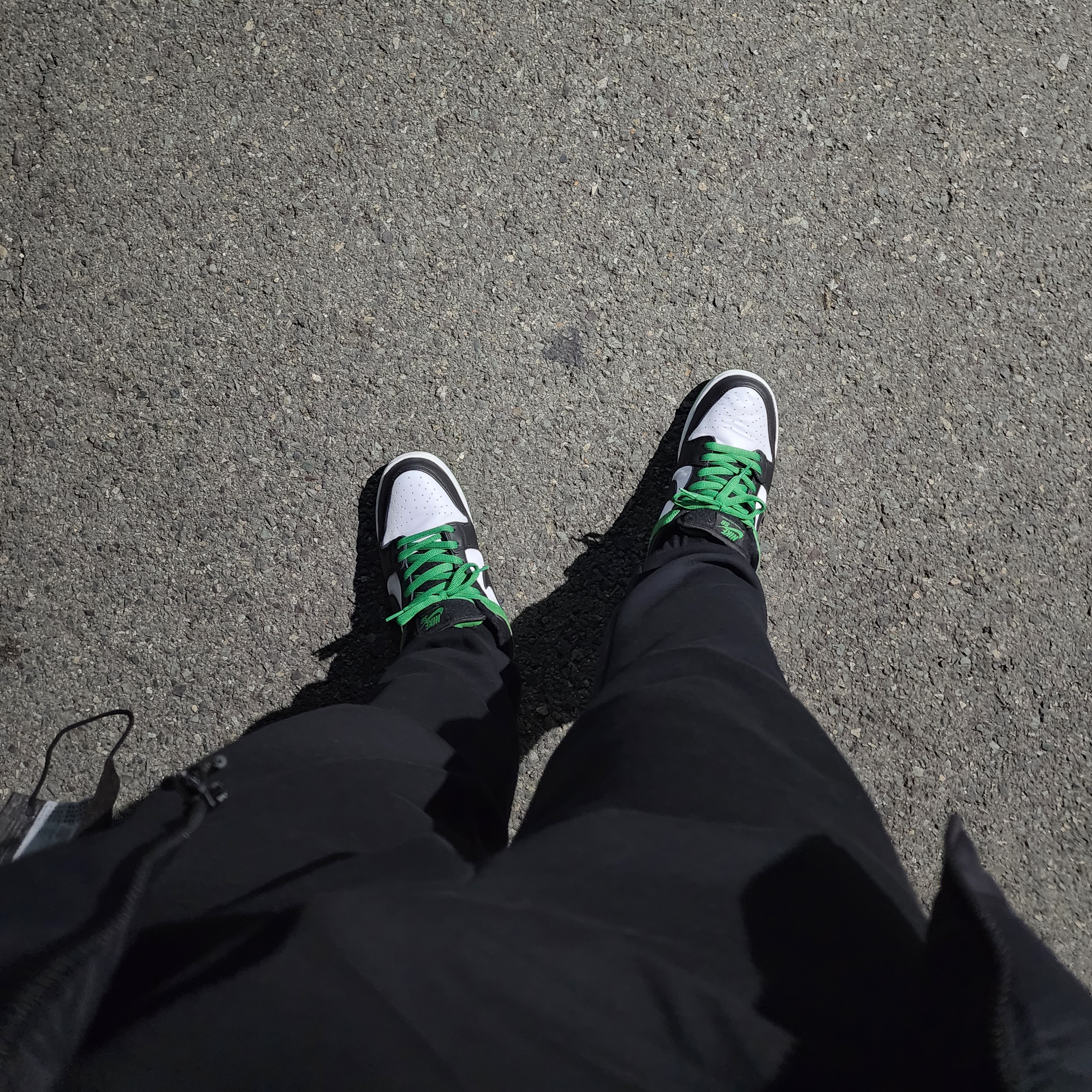 Nike SB Dunk Low Pro Black and Classic Green 착용 스타일