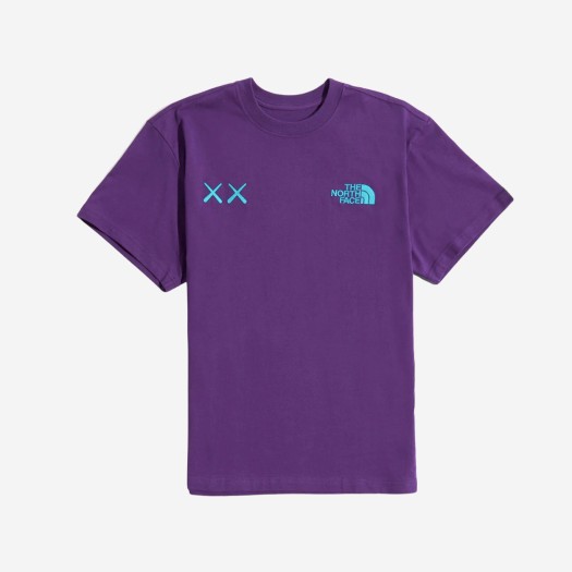 노스페이스 x 카우스 숏슬리브 티셔츠 그래비티 퍼플
