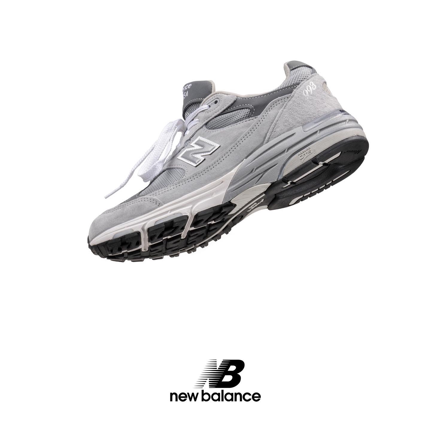 New Balance 993 Made in USA Grey - D Standard 착용 스타일 - 2