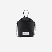 Maison Margiela Textured Leather Bucket Bag Black