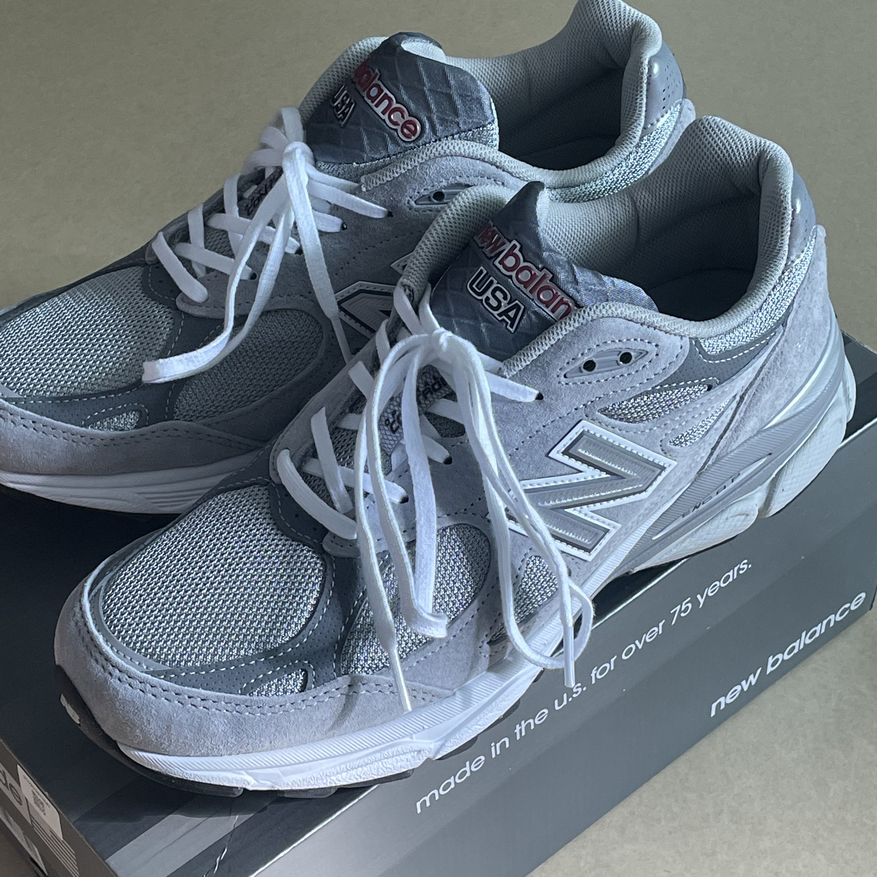 New Balance 990v3 Made in USA Grey - D Standard 착용 스타일 - 1