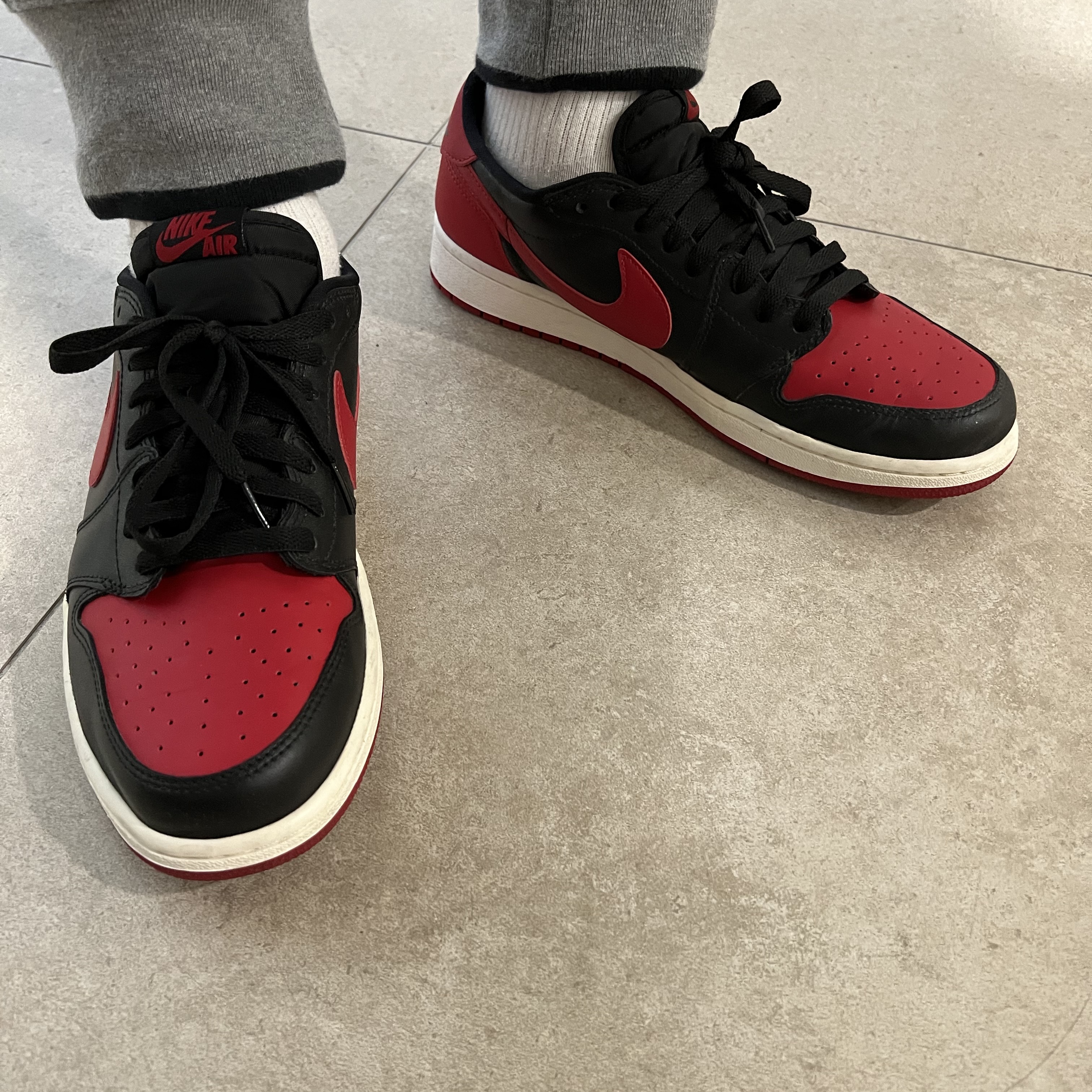 Nike Dunk Low Retro PRM Halloween, Jordan 1 Retro Low OG Bred 2015 착용 스타일 - 2