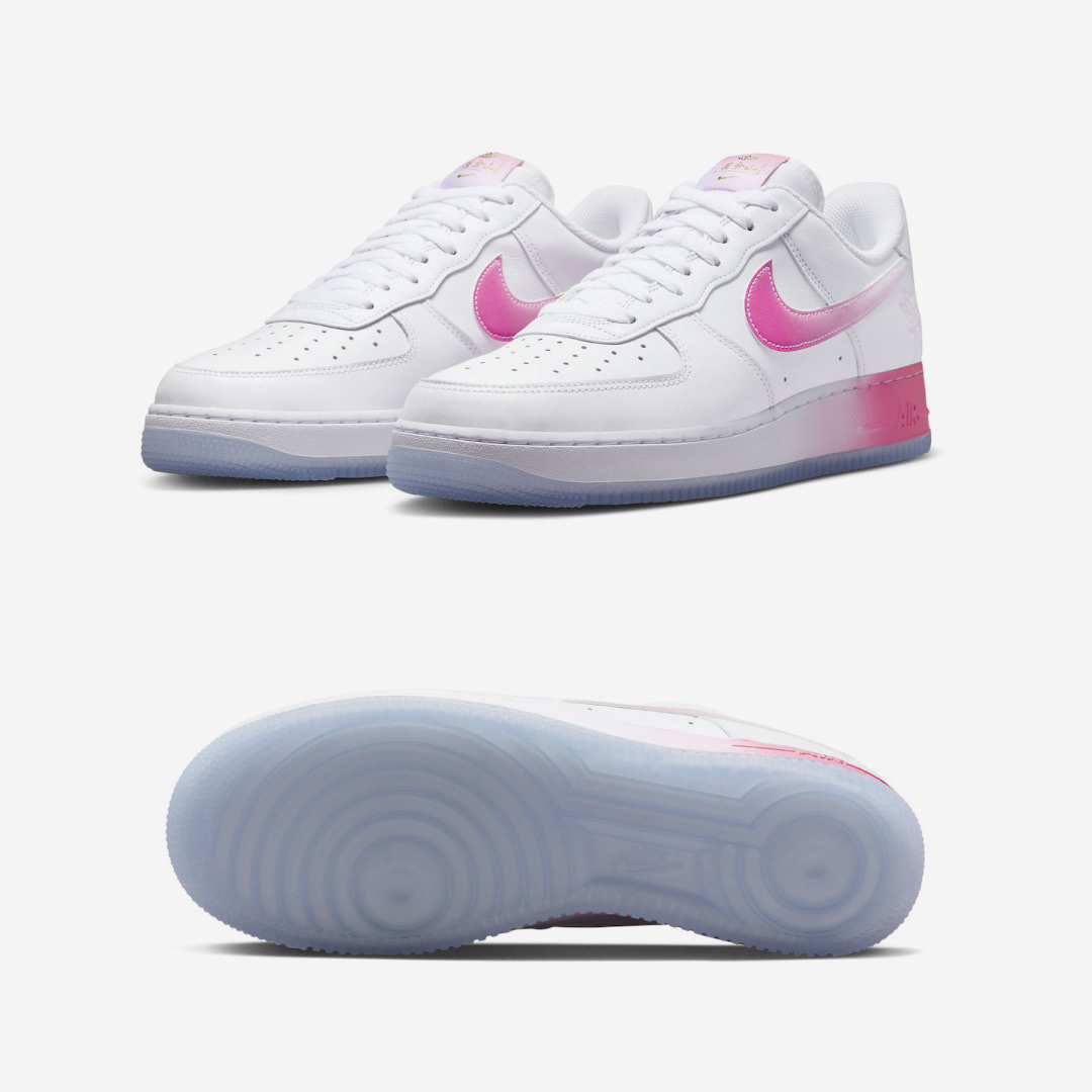 Nike Air Force 1 '07 Low White, Nike Air Force 1 '07 QS Valentine's Day 착용 스타일 - 2