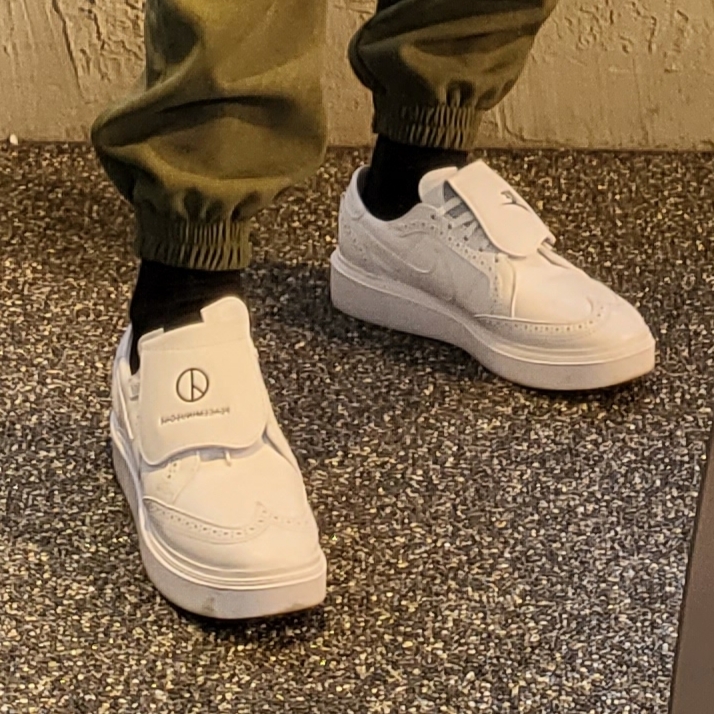 Nike x Peaceminusone Kwondo1 White 착용 스타일 - 3