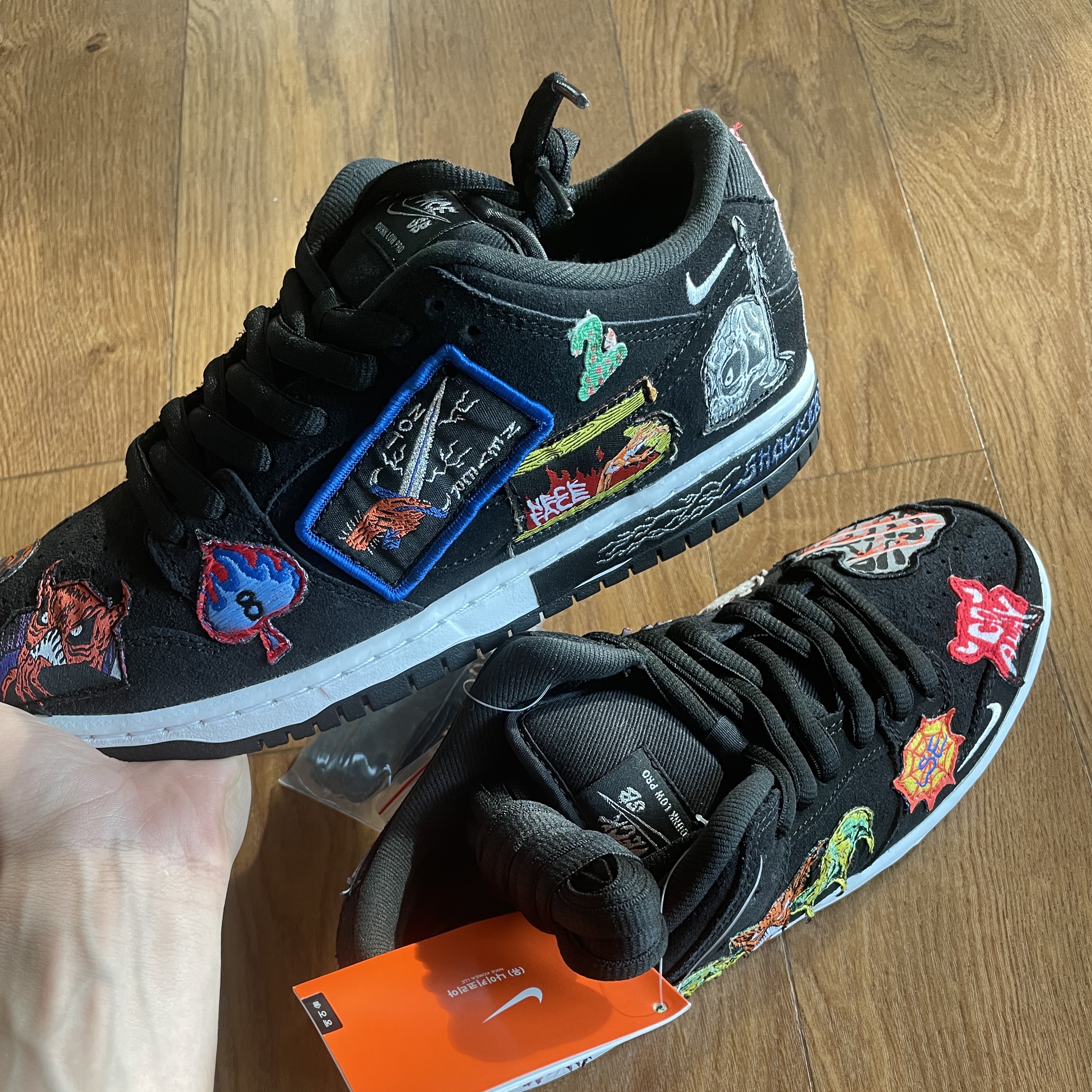 Nike x Neckface SB Dunk Low Pro Black 착용 스타일 - 3