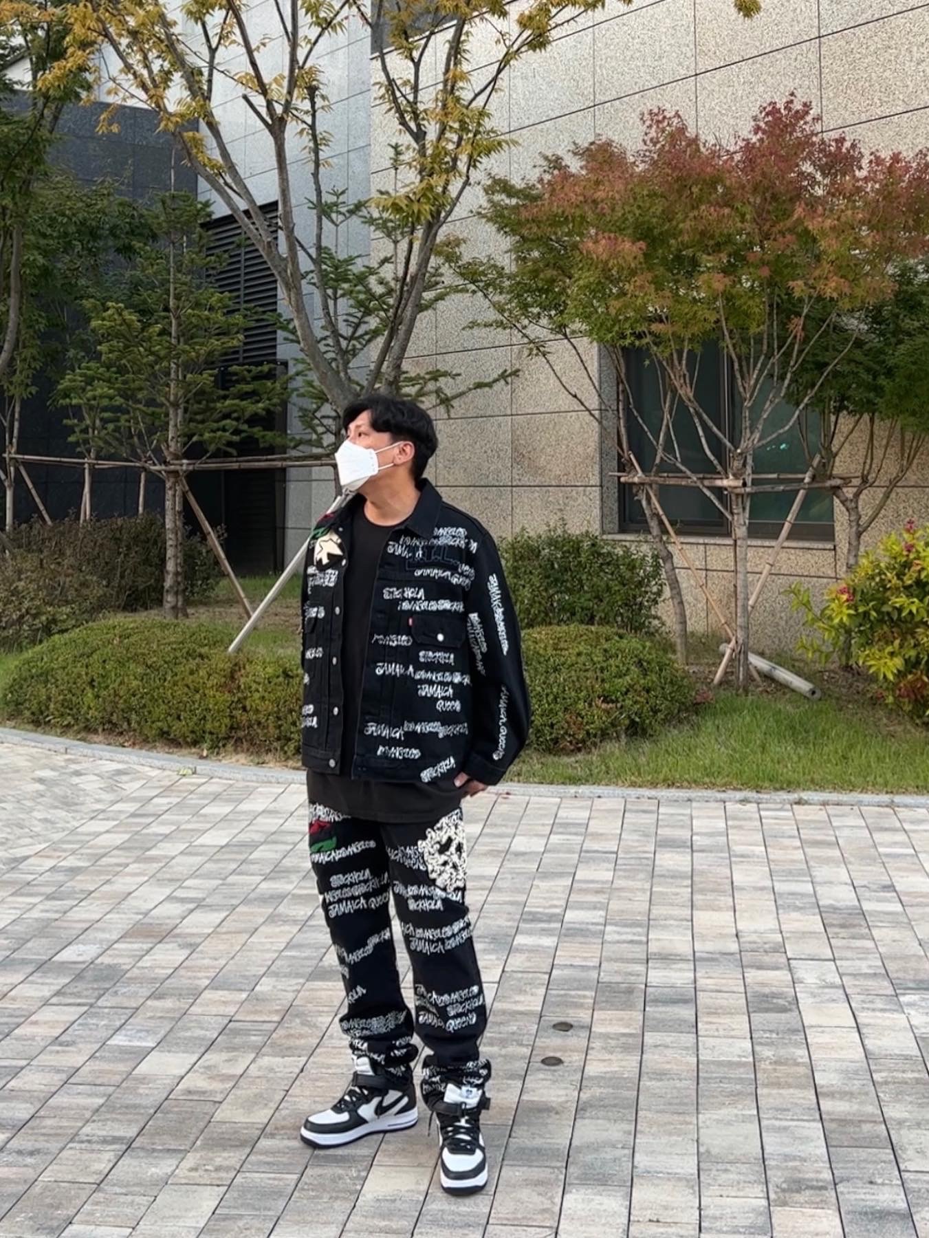Stussy x Our Legacy x Denim Tears TTL Denim Jacket Black, Stussy x Our Legacy x Denim Tears TTL 501 Jean Black 착용 스타일