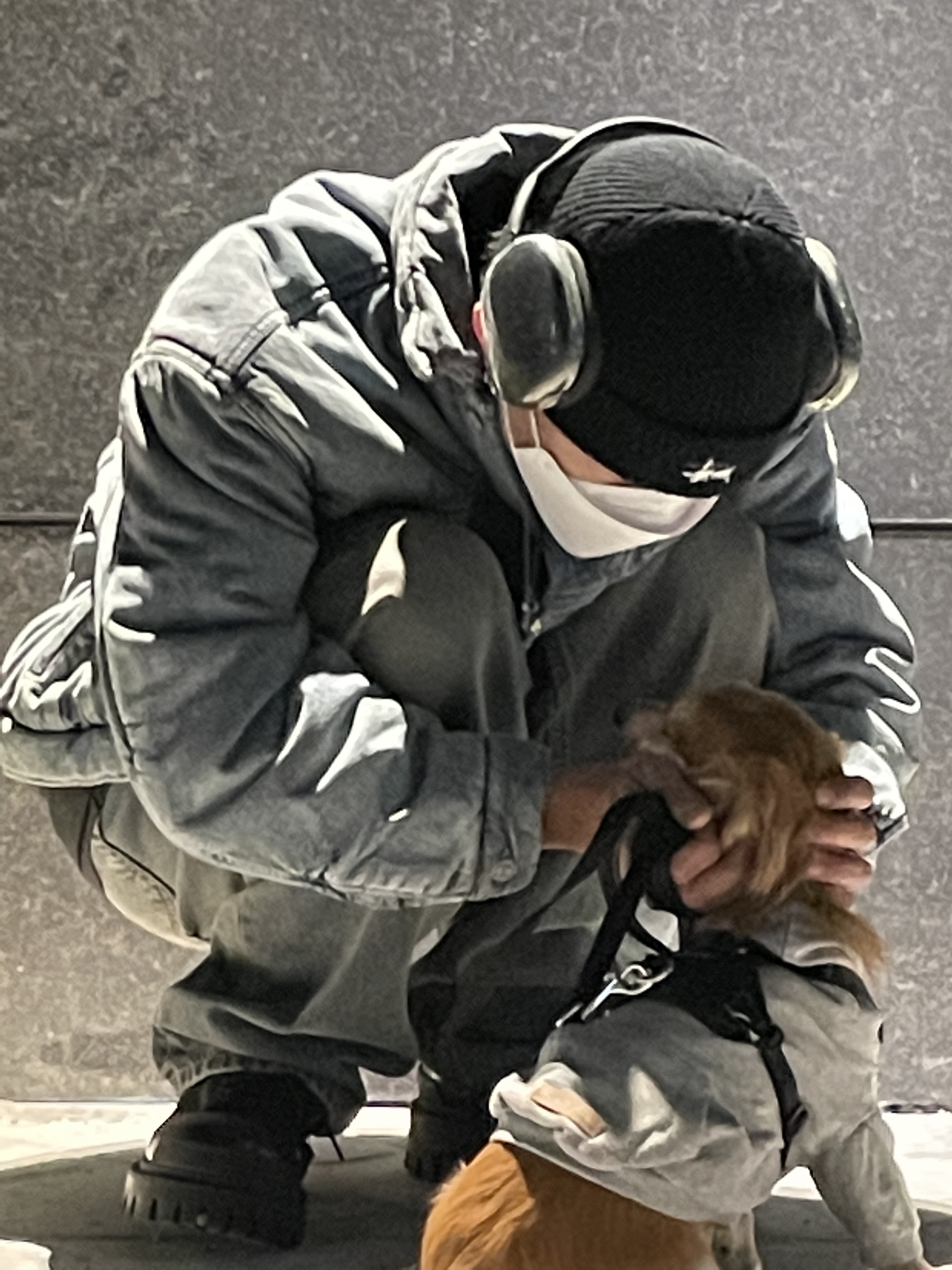 Balenciaga Padded Japanese Denim Jacket Indigo, Stussy Stock Cuff Beanie Black 착용 스타일 - 3