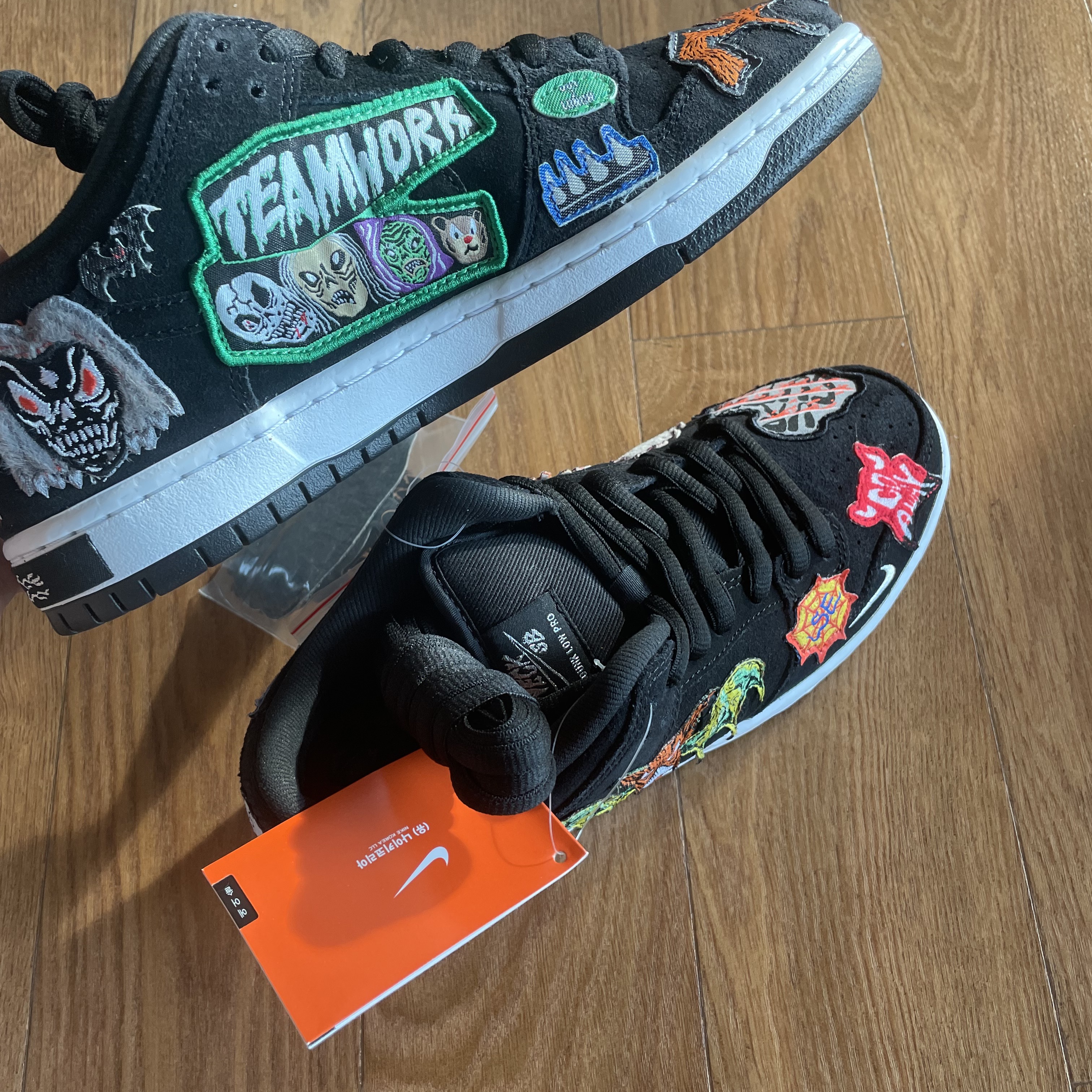 Nike x Neckface SB Dunk Low Pro Black 착용 스타일 - 2