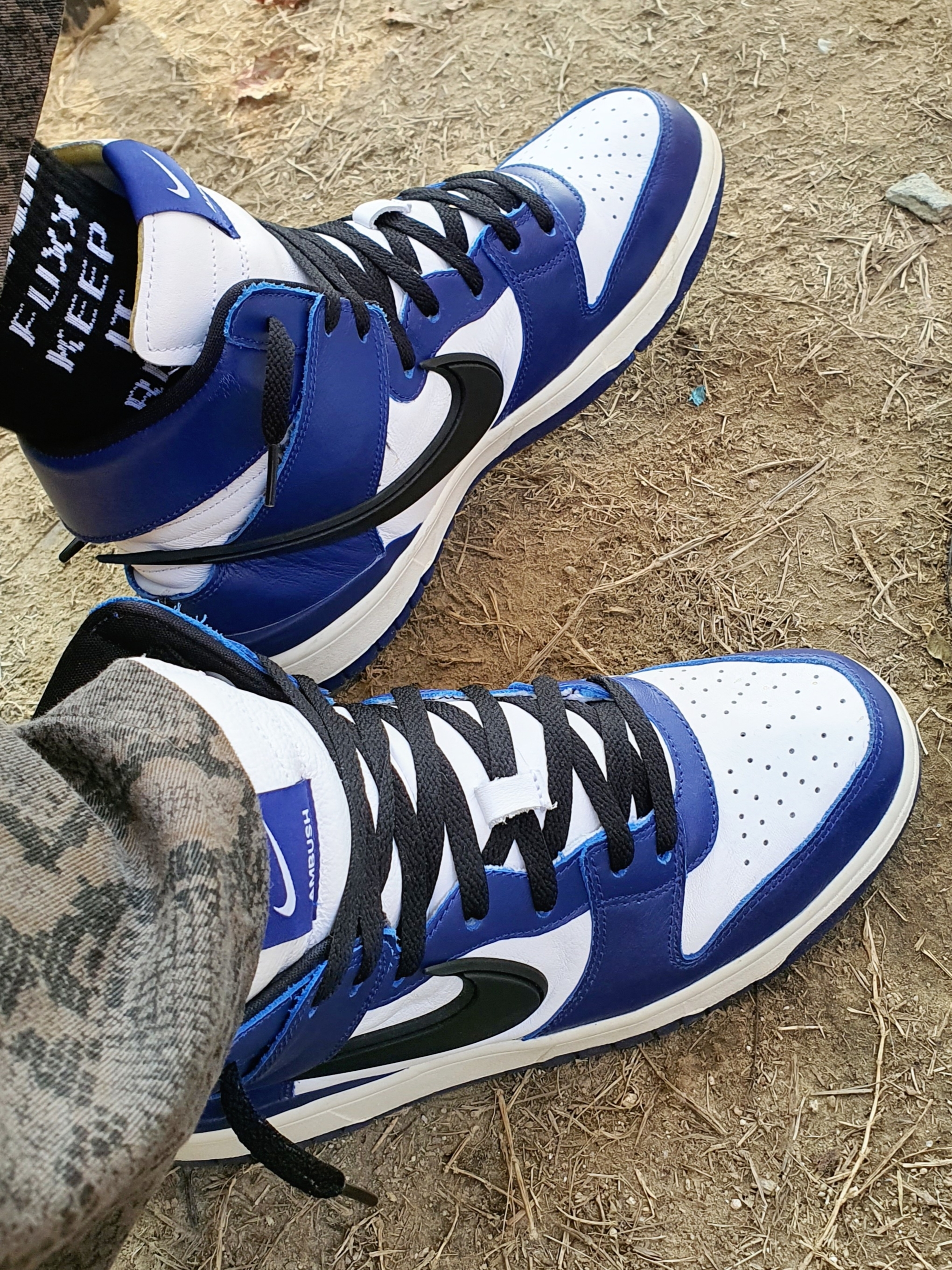 Nike x Ambush Dunk High Deep Royal Blue 착용 스타일