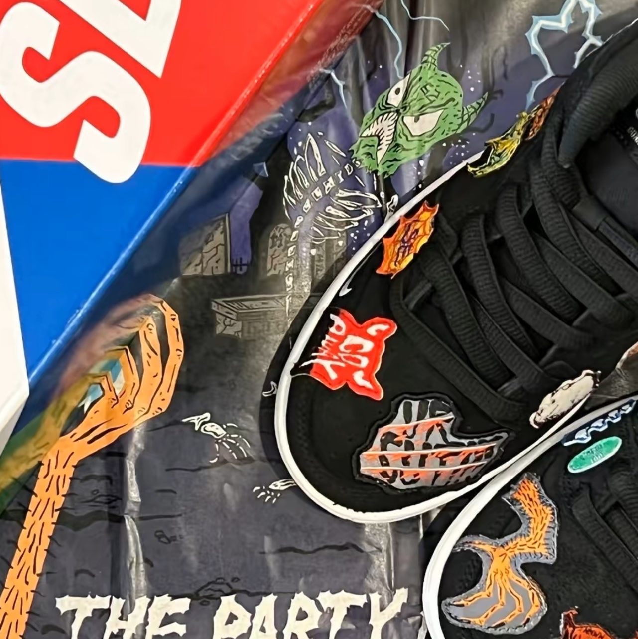 Nike x Neckface SB Dunk Low Pro Black 착용 스타일 - 3