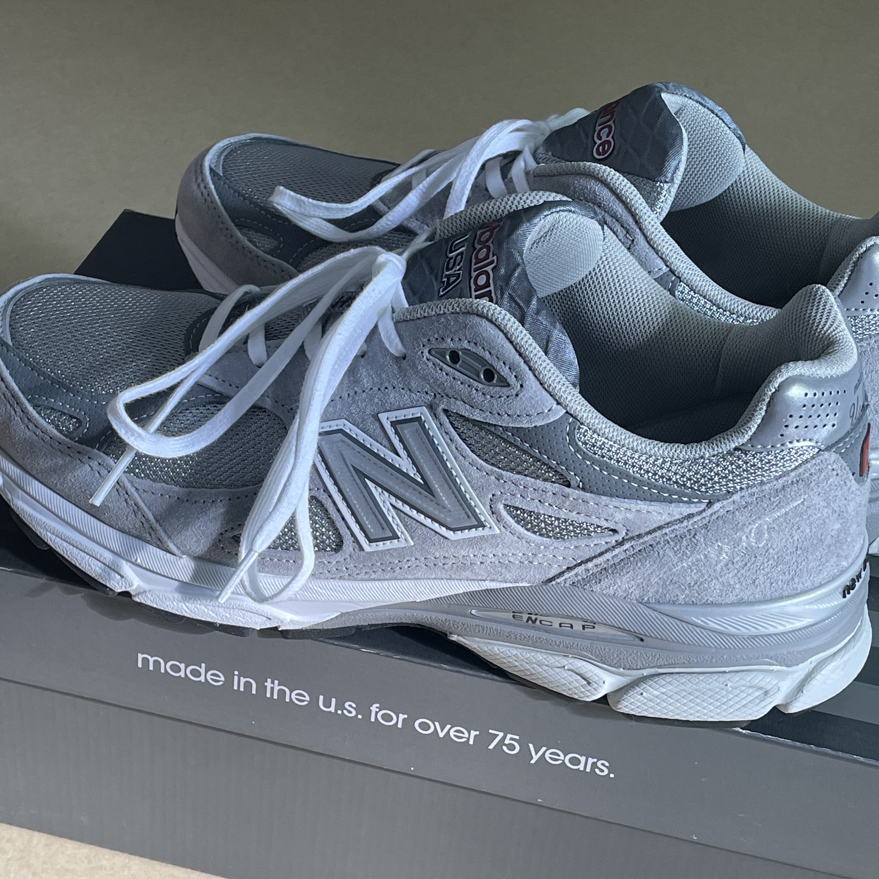 New Balance 990v3 Made in USA Grey - D Standard 착용 스타일 - 2