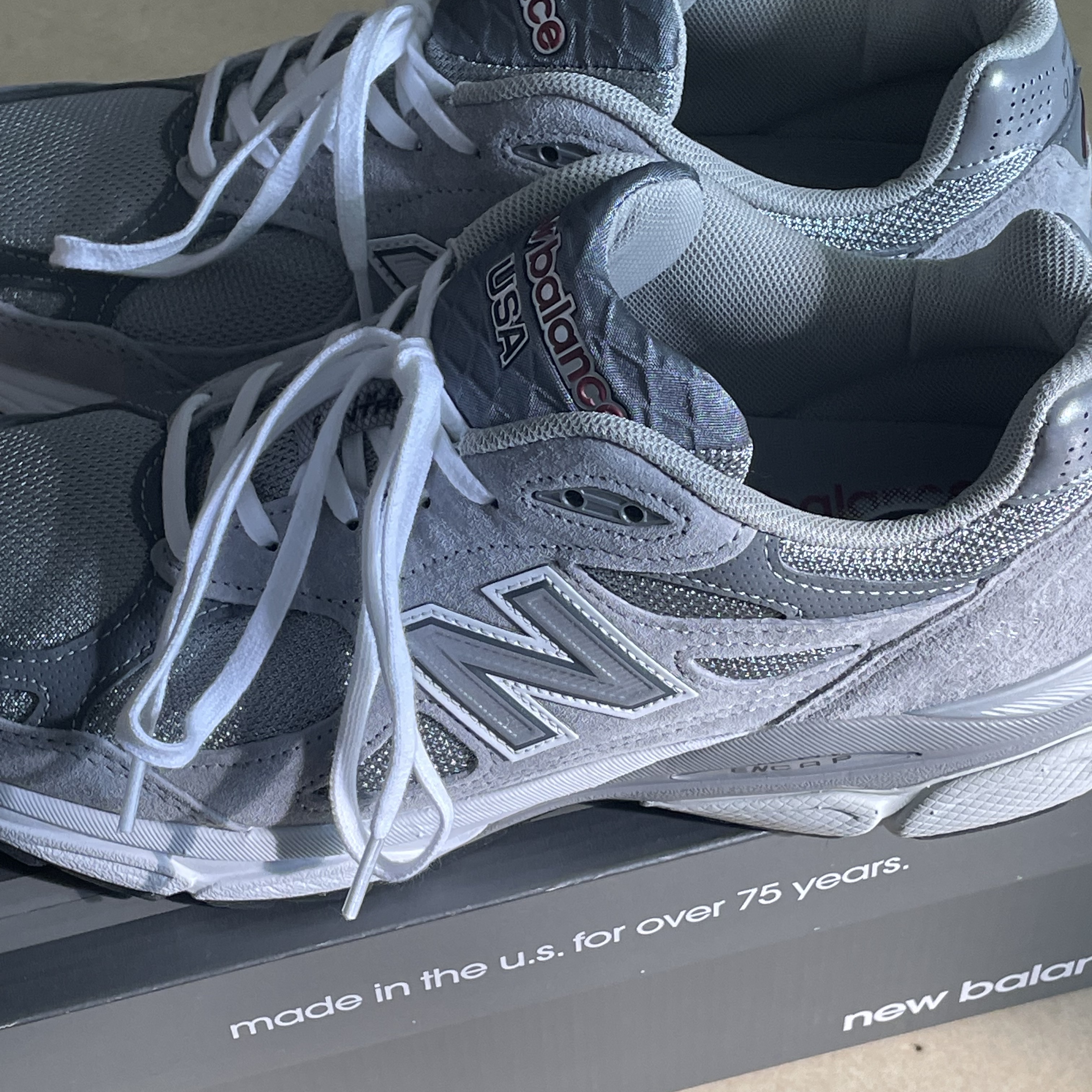 New Balance 990v3 Made in USA Grey - D Standard 착용 스타일 - 3