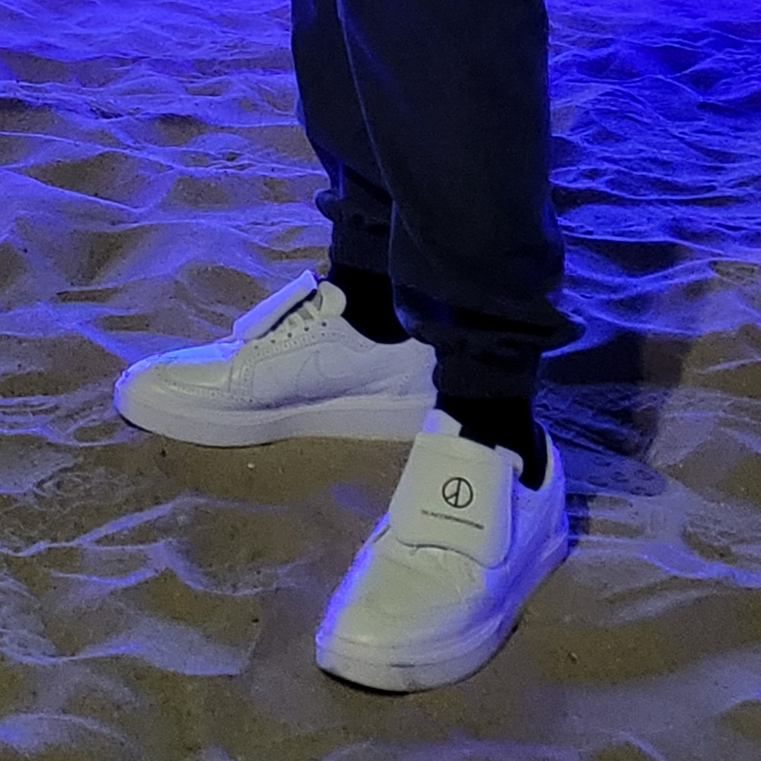 Nike x Peaceminusone Kwondo1 White 착용 스타일 - 2