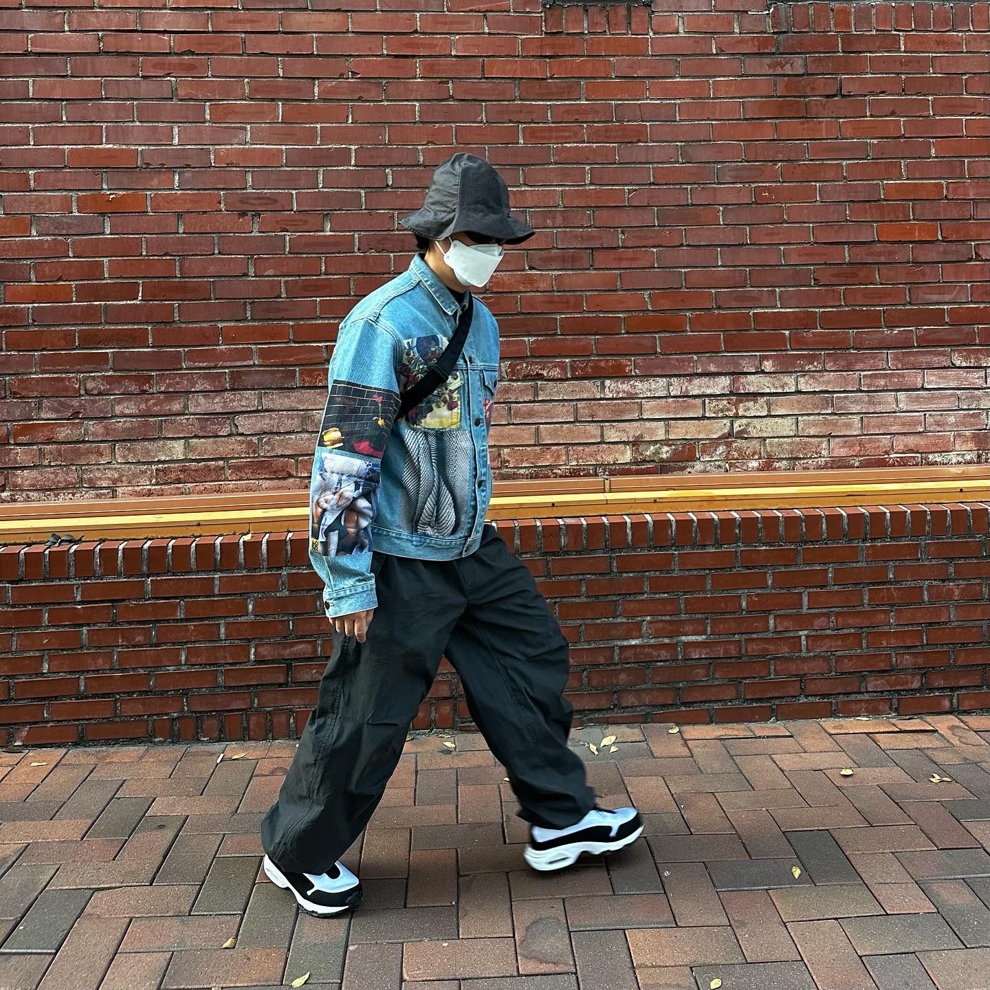 Nike x Comme des Garcons Homme Plus Air Max Sunder SP White Black, Stussy Nyco Over Trousers Washed Black 착용 스타일 - 1