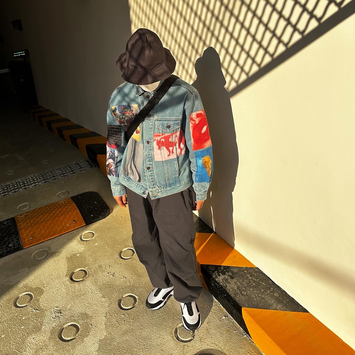 Nike x Comme des Garcons Homme Plus Air Max Sunder SP White Black, Stussy Nyco Over Trousers Washed Black 착용 스타일 - 4