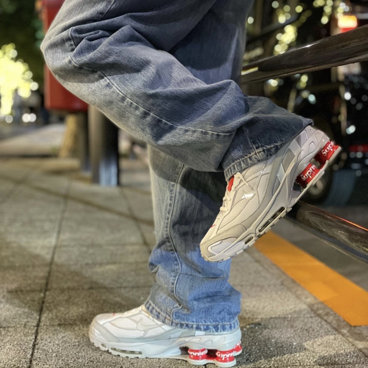 Nike x Supreme Shox Ride 2 SP White 착용 스타일 - 4