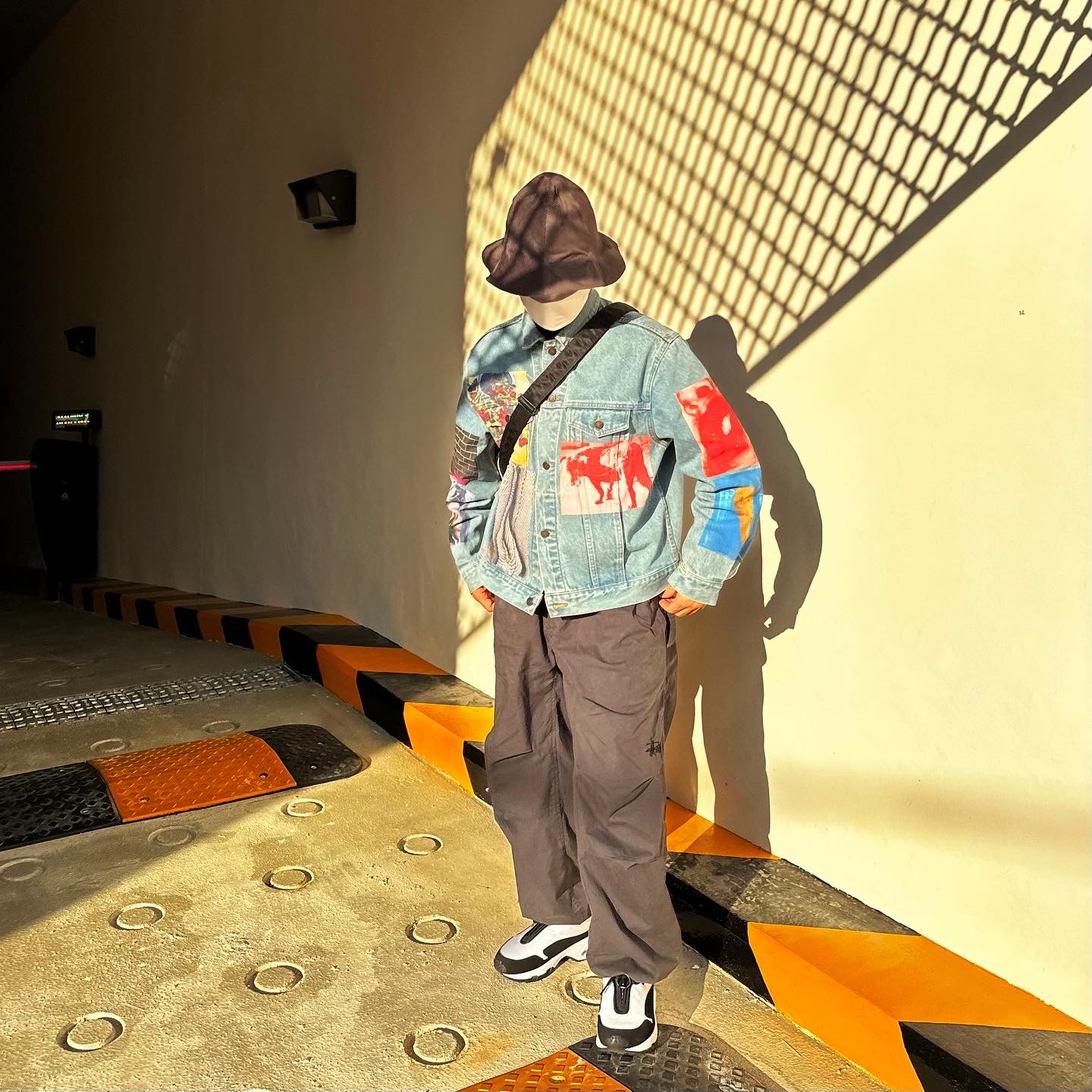 Nike x Comme des Garcons Homme Plus Air Max Sunder SP White Black, Stussy Nyco Over Trousers Washed Black 착용 스타일 - 2