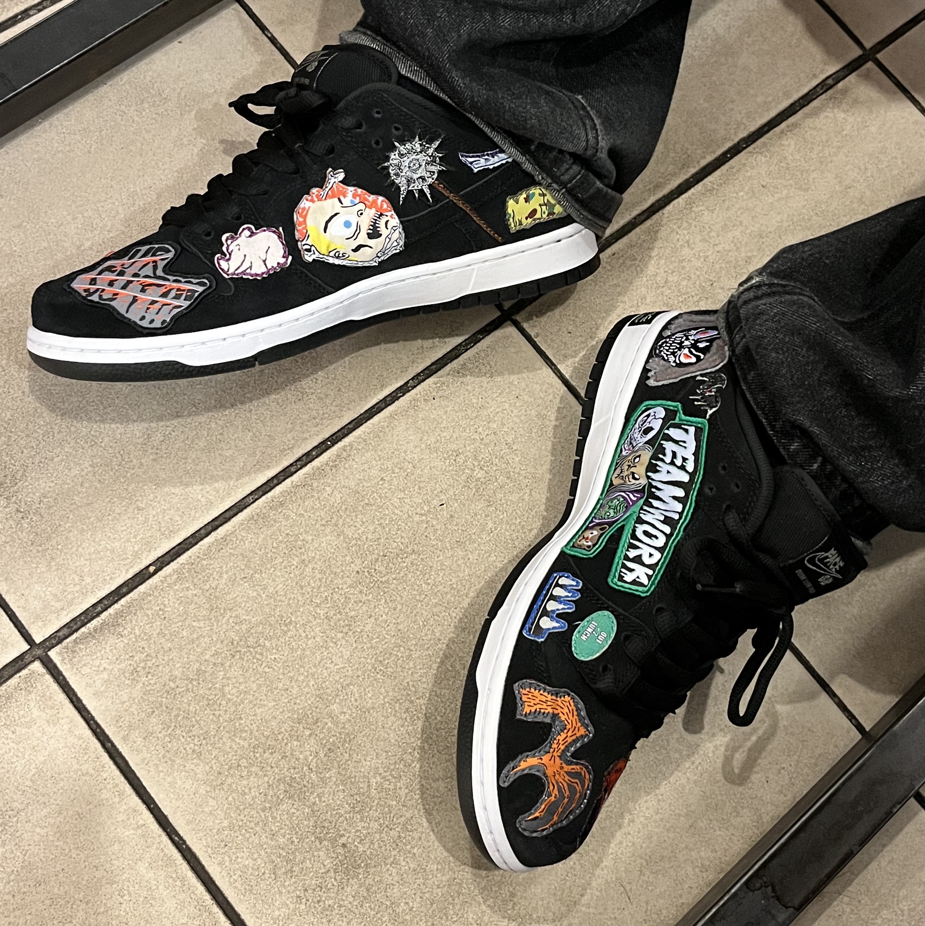 Nike x Neckface SB Dunk Low Pro Black 착용 스타일