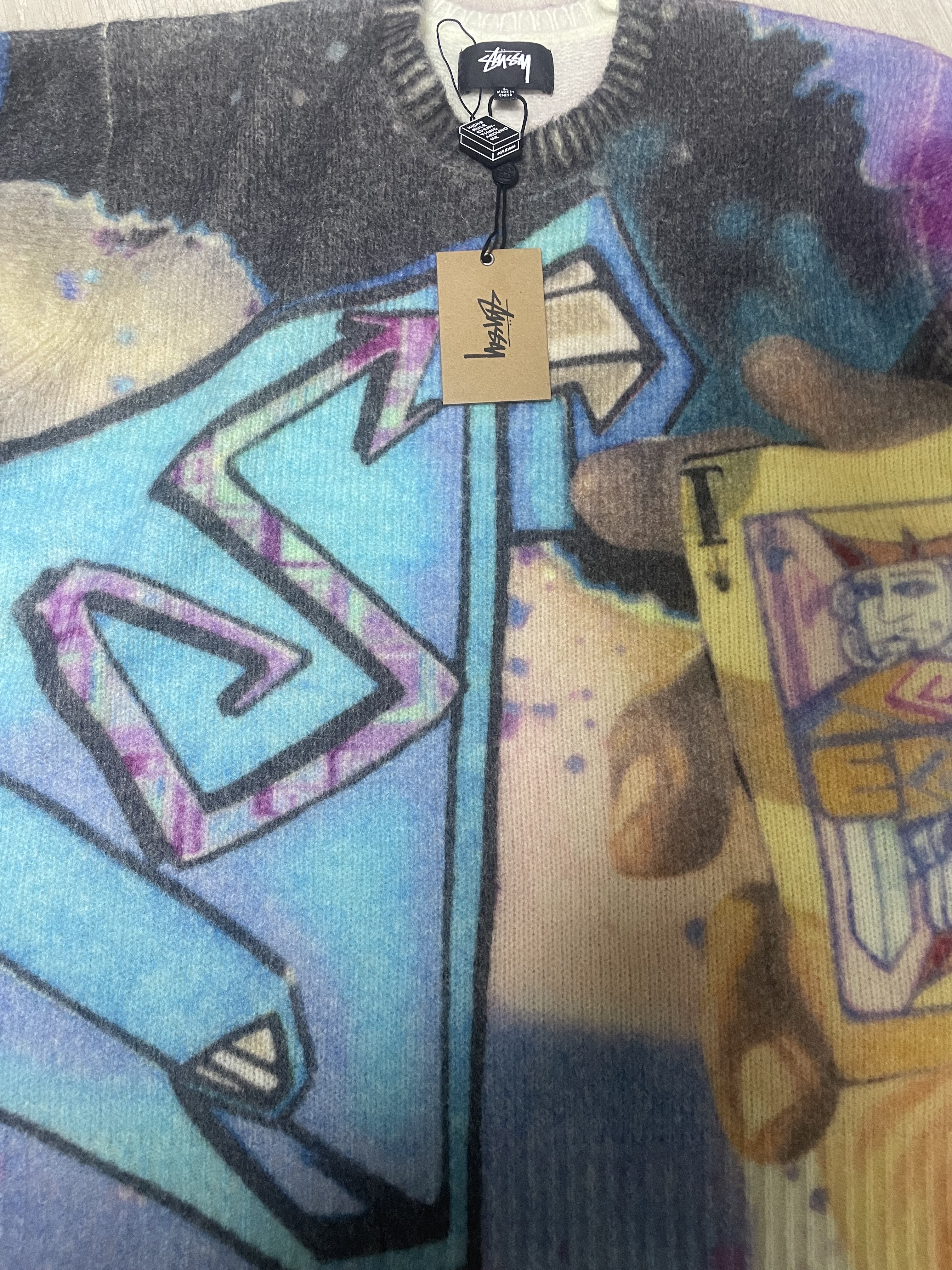 Stussy Goldie Sweater Multi 착용 스타일 - 1