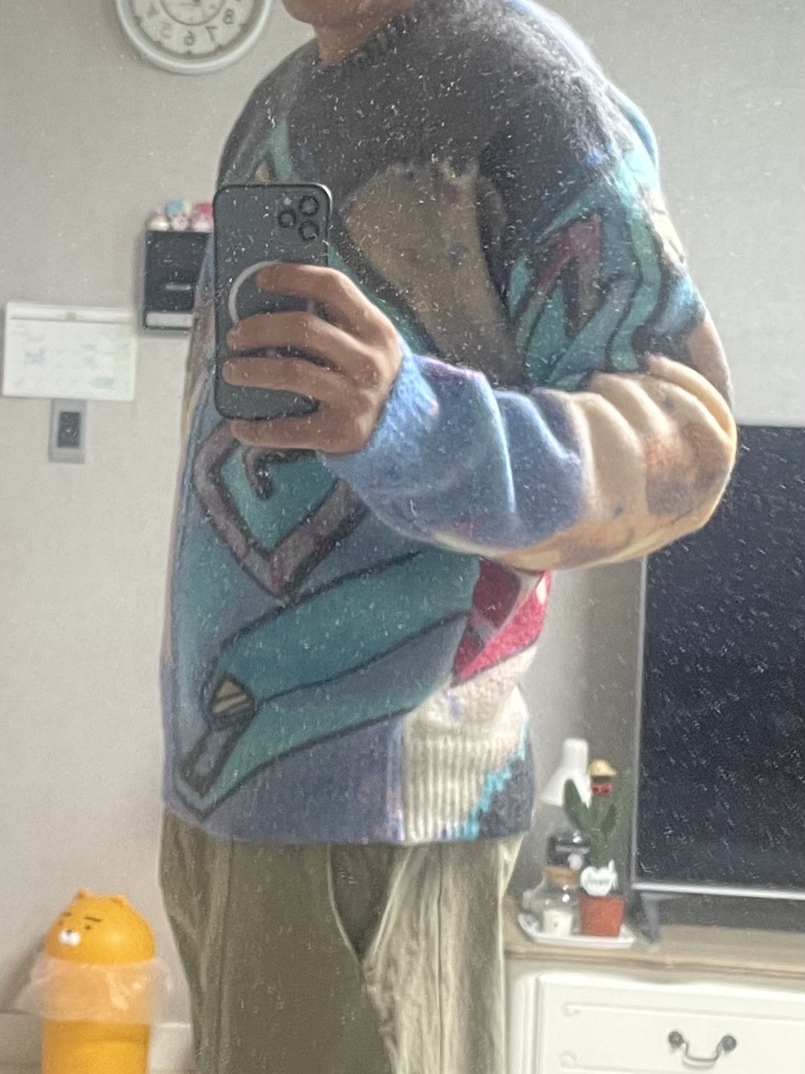 Stussy Goldie Sweater Multi 착용 스타일 - 2