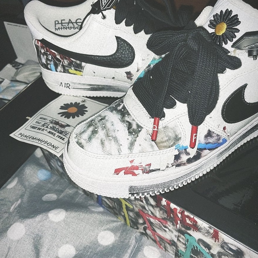 Nike x Peaceminusone Air Force 1 Low Para-Noise 2.0 착용 스타일