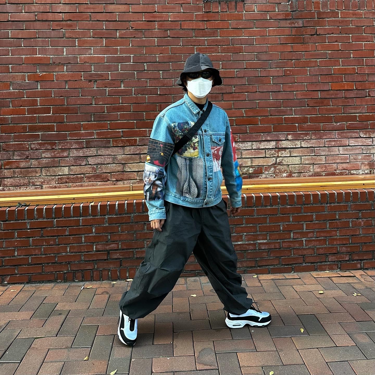 Nike x Comme des Garcons Homme Plus Air Max Sunder SP White Black, Stussy Nyco Over Trousers Washed Black 착용 스타일 - 5