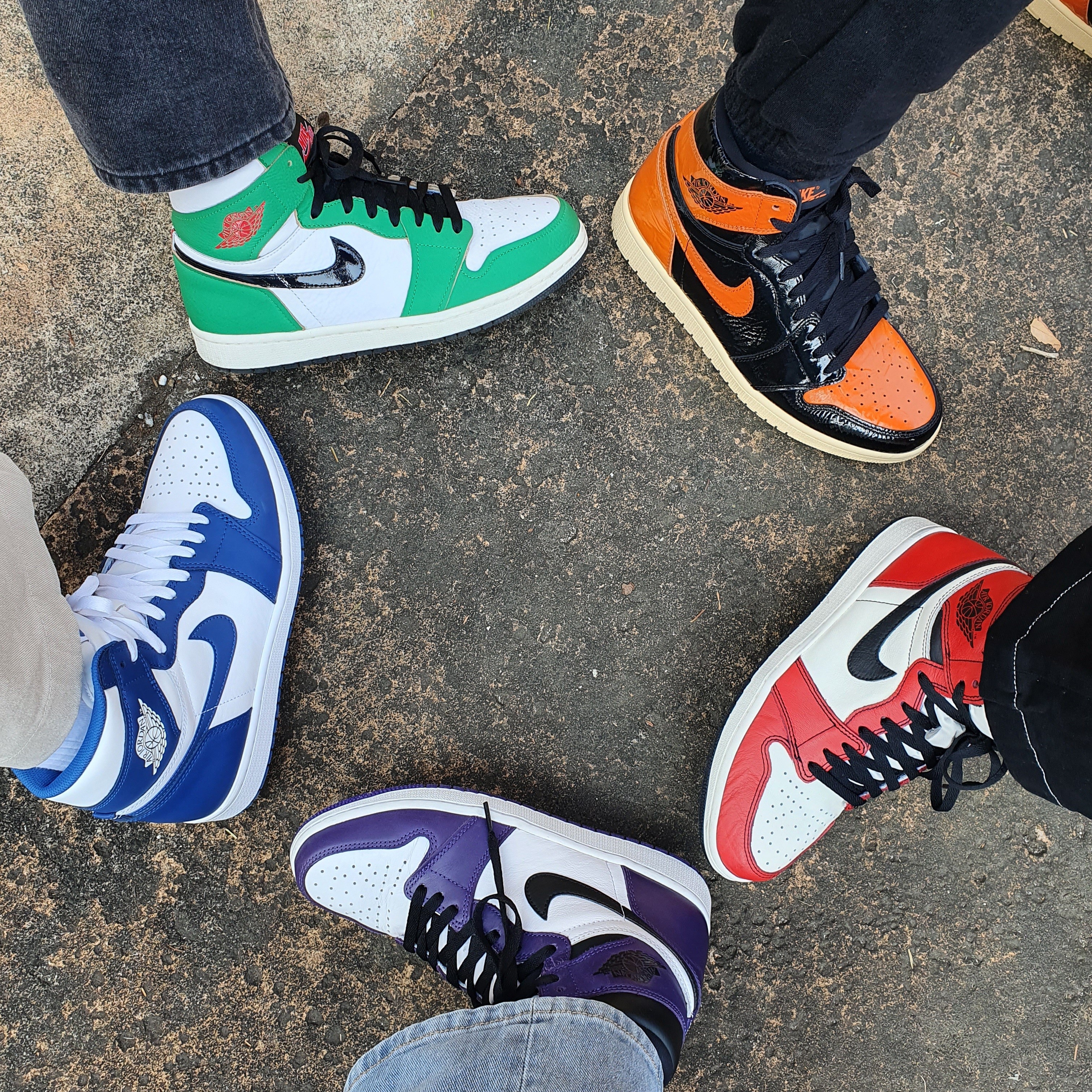 Jordan 1 Retro High OG Court Purple 2020, Jordan 1 Retro Storm Blue 착용 스타일 - 1