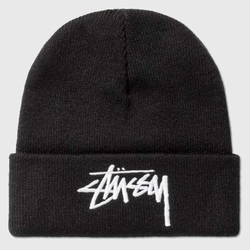 Stussy Big Stock Cuff Beanie Black 착용 스타일
