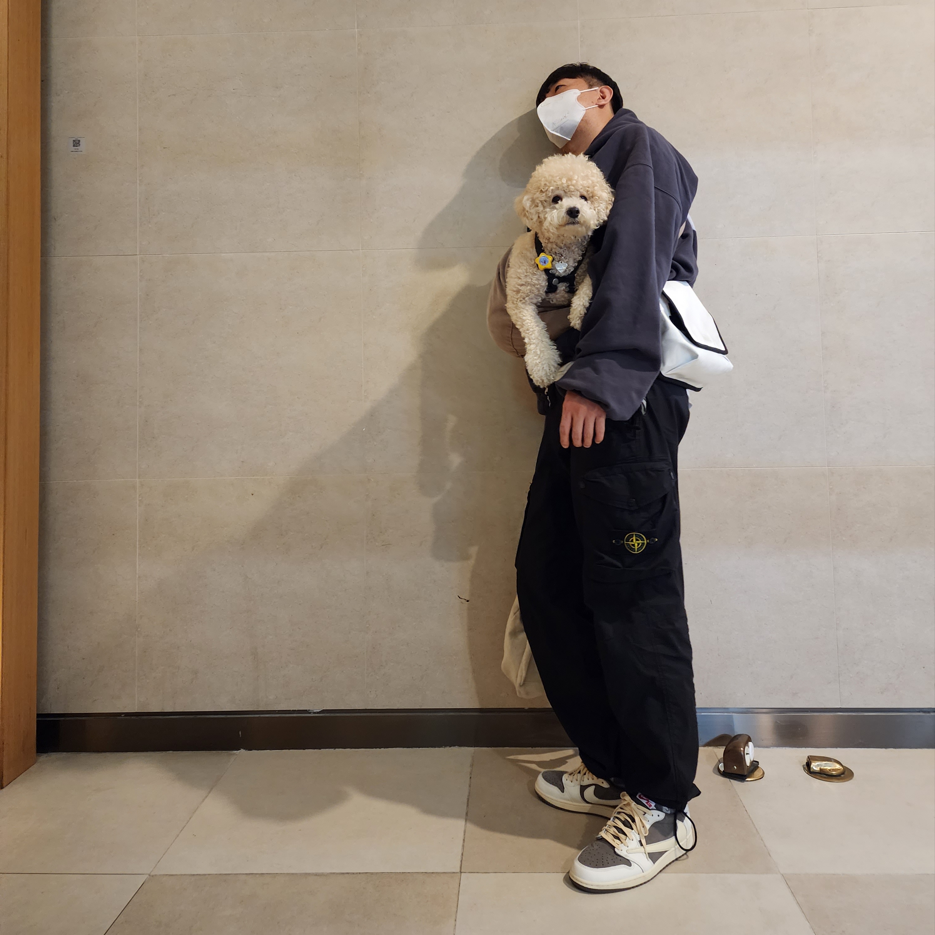 Stone Island 30203 Cargo Pants 5 Pockets Black - 21SS, Jordan 1 x Travis Scott Retro Low OG SP Sail and Ridgerock 착용 스타일 - 1