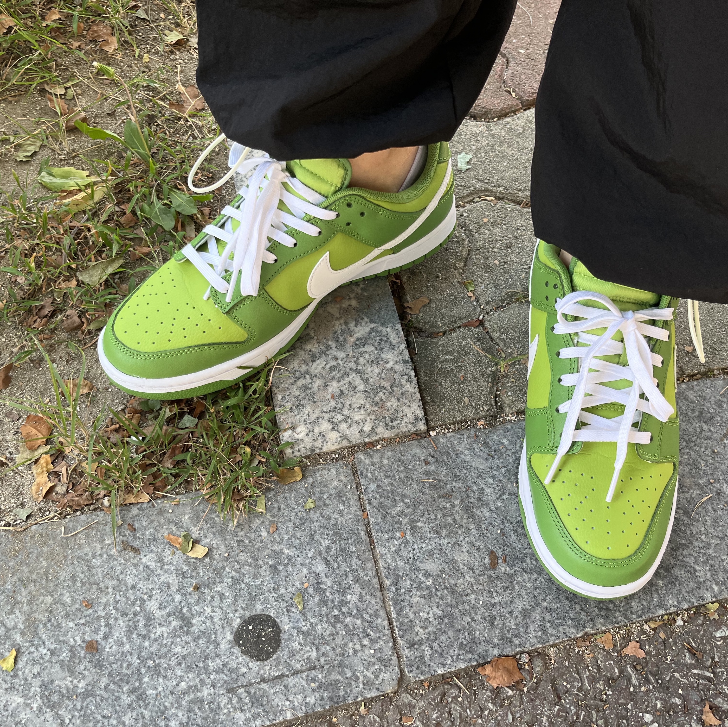Nike Dunk Low Retro Vivid Green 착용 스타일 - 1