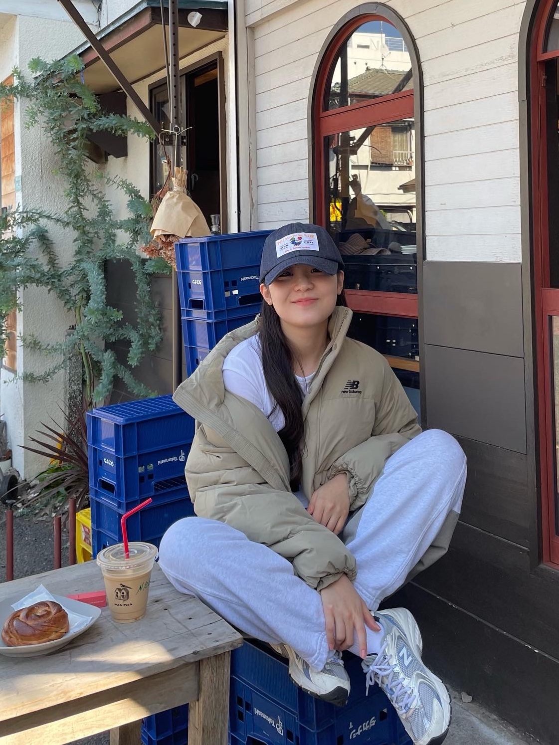 Human Made 6-Panel Denim Cap Indigo, New Balance 530 Steel Blue 착용 스타일 - 2