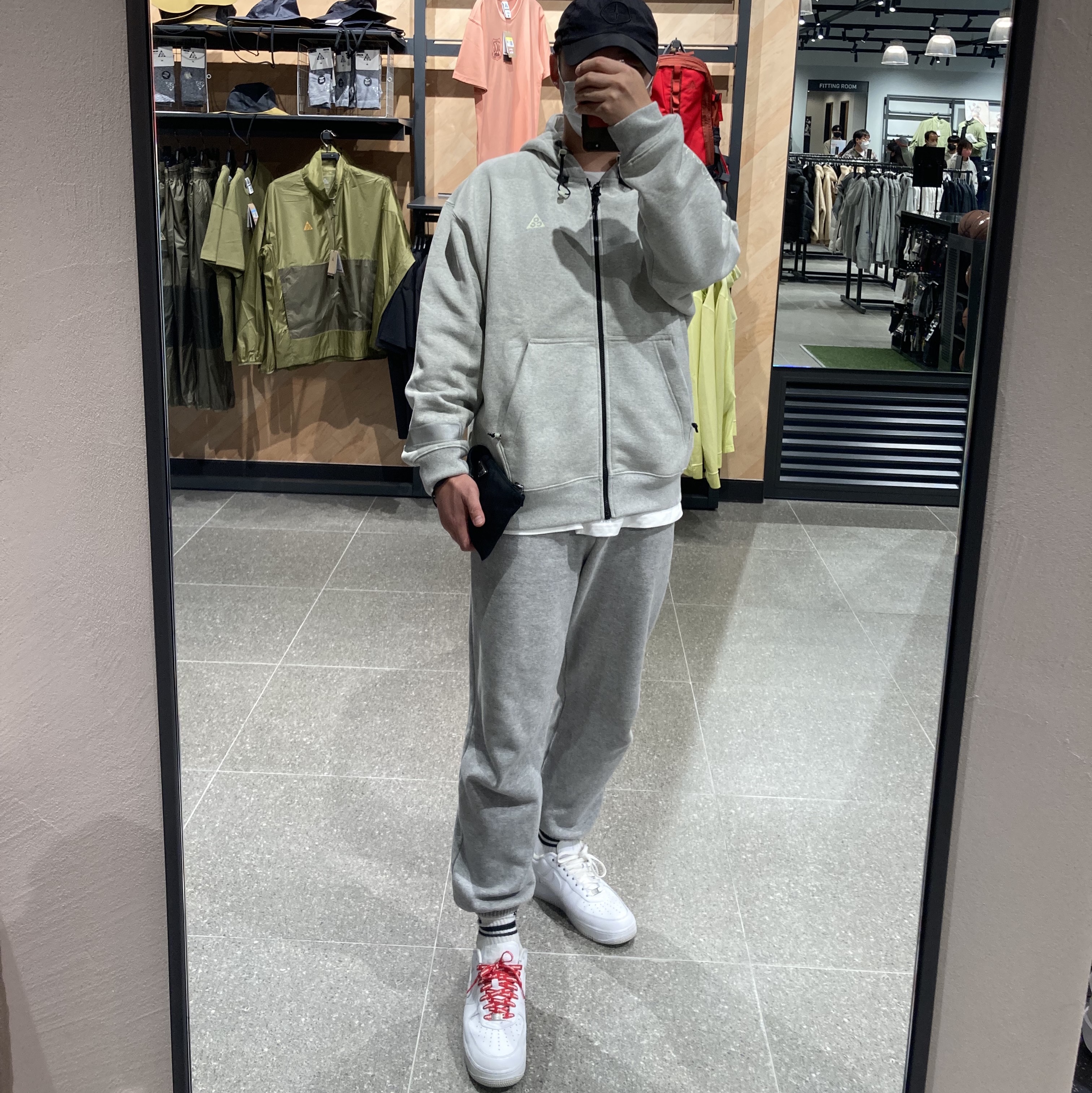 Nike ACG Therma-Fit Fleece Full Zip Hoodie Airora Grey Heather - Asia, Nike x Supreme Air Force 1 Low White 착용 스타일 - 1