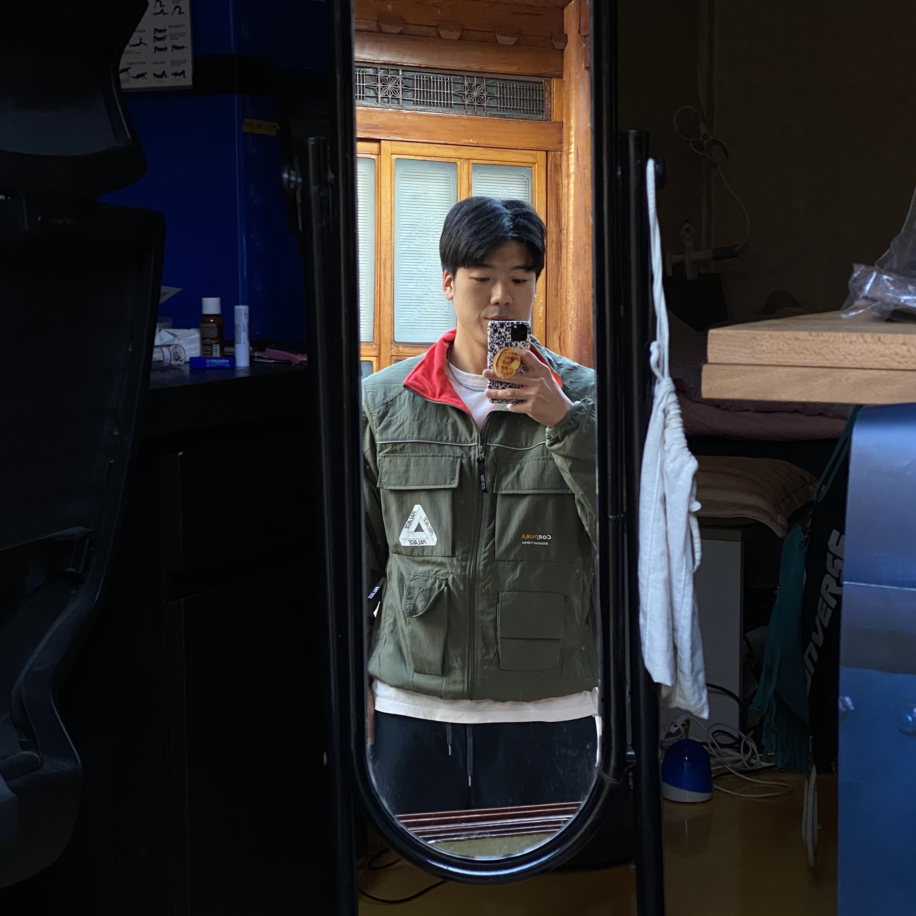 Palace Cordura RS Zip Off Jacket Olive - 22FW 착용 스타일 - 1