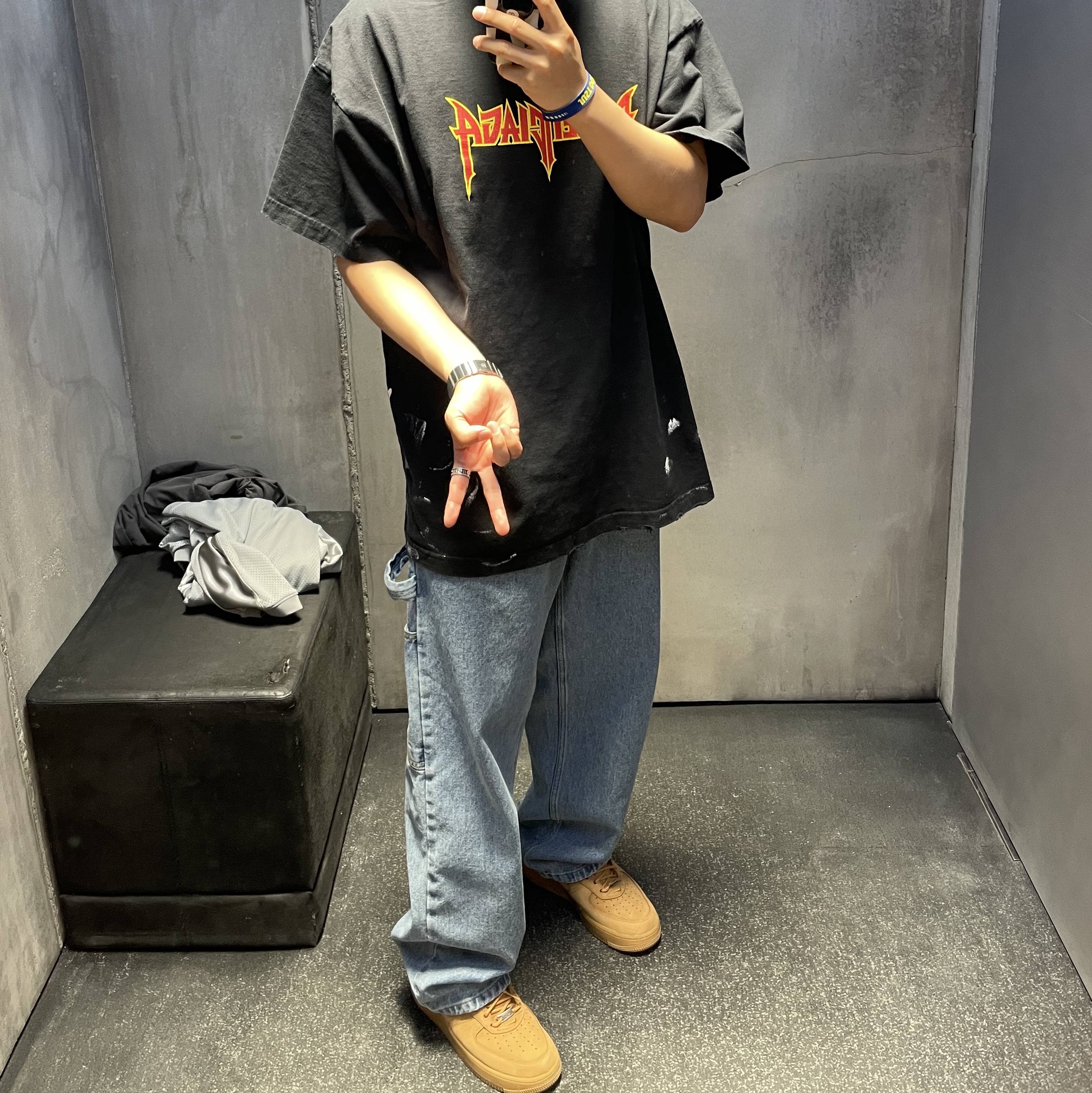 Nike x Supreme Air Force 1 Low Flax 착용 스타일 - 1