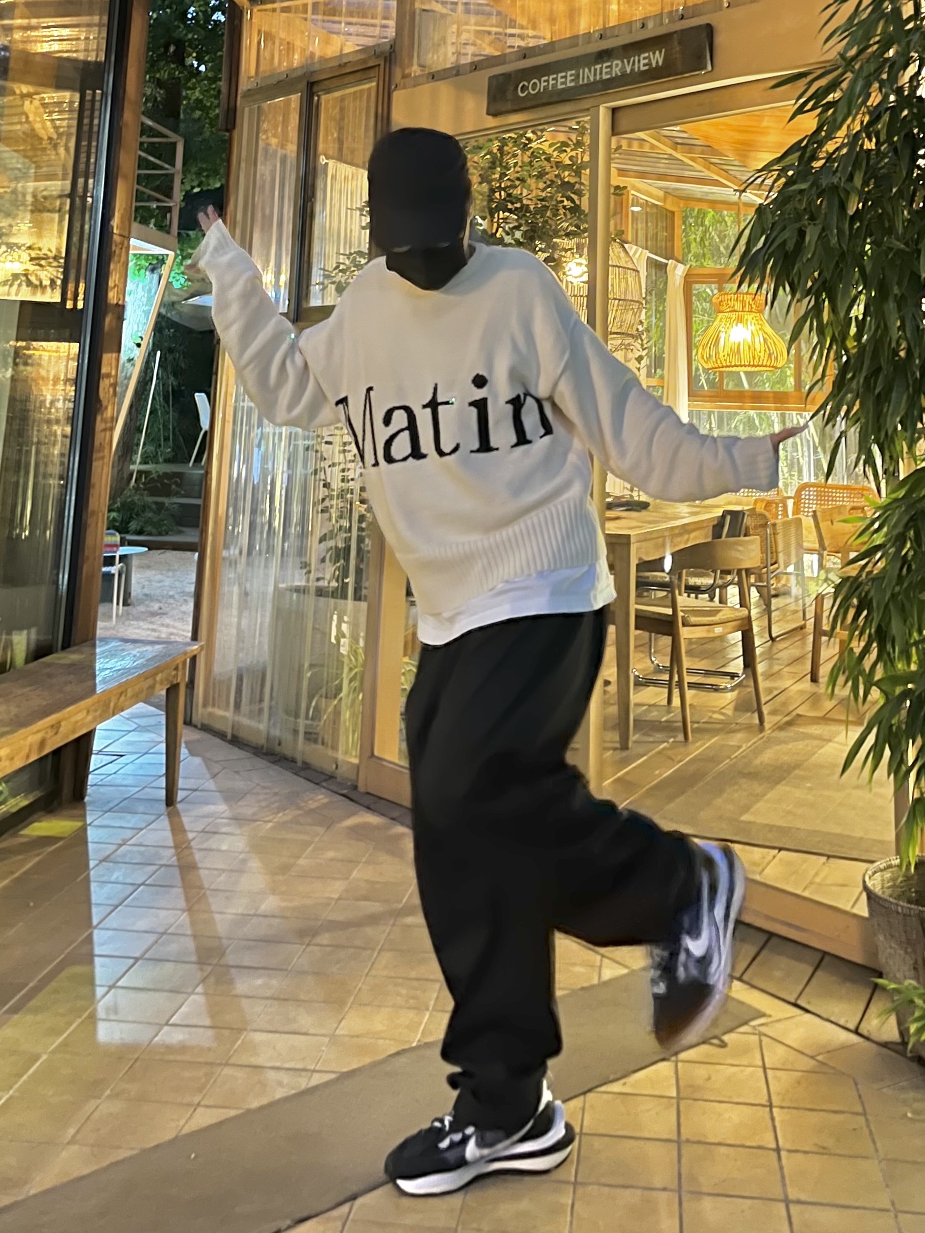 Nike x Sacai VaporWaffle Black White 착용 스타일