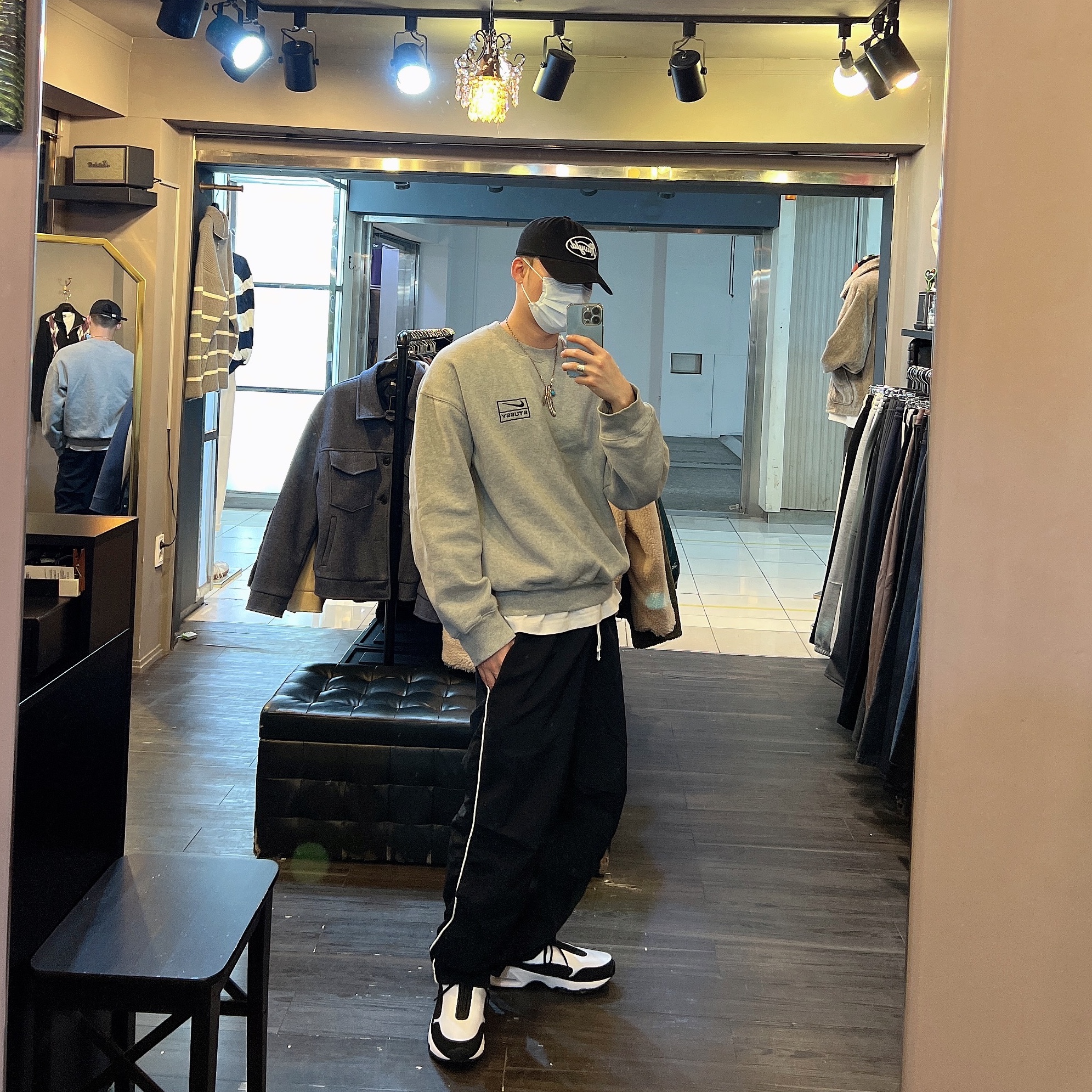 Nike x Comme des Garcons Homme Plus Air Max Sunder SP White Black 착용 스타일 - 2