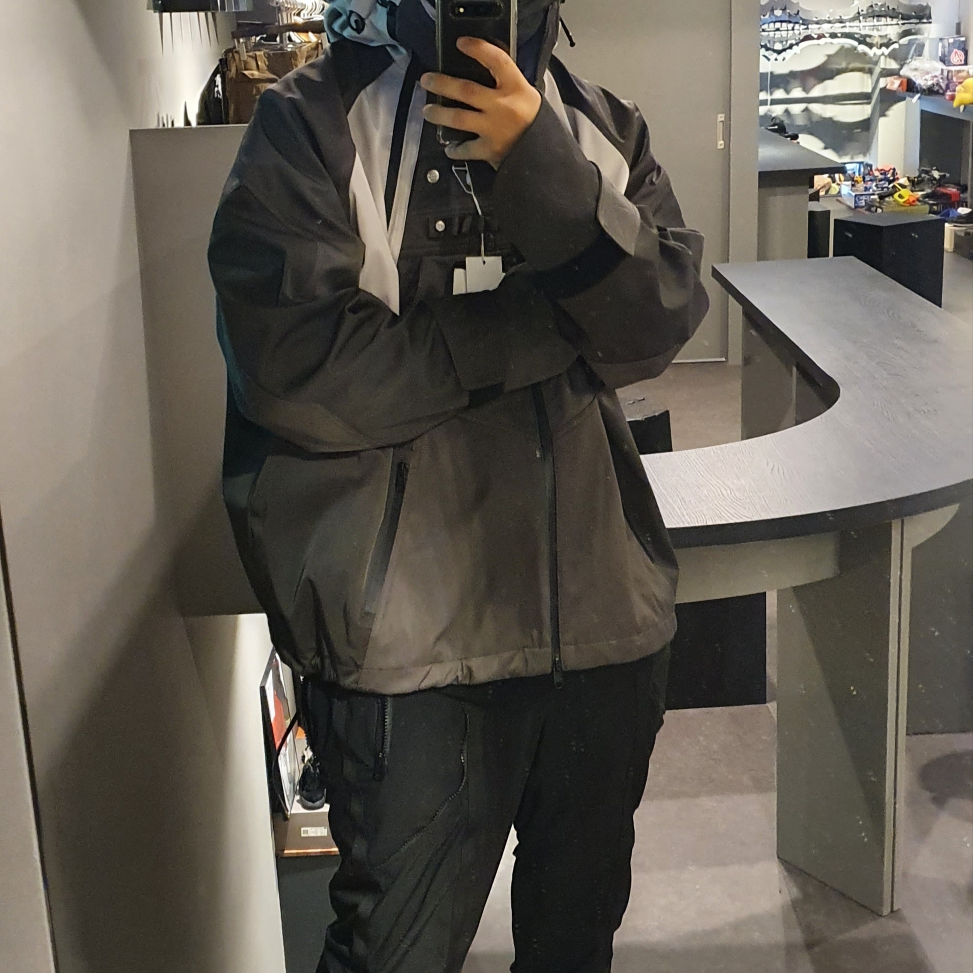Undermycar Kame Multi Zip Turtle Shell Parka Driftwood - 22FW 착용 스타일 - 2