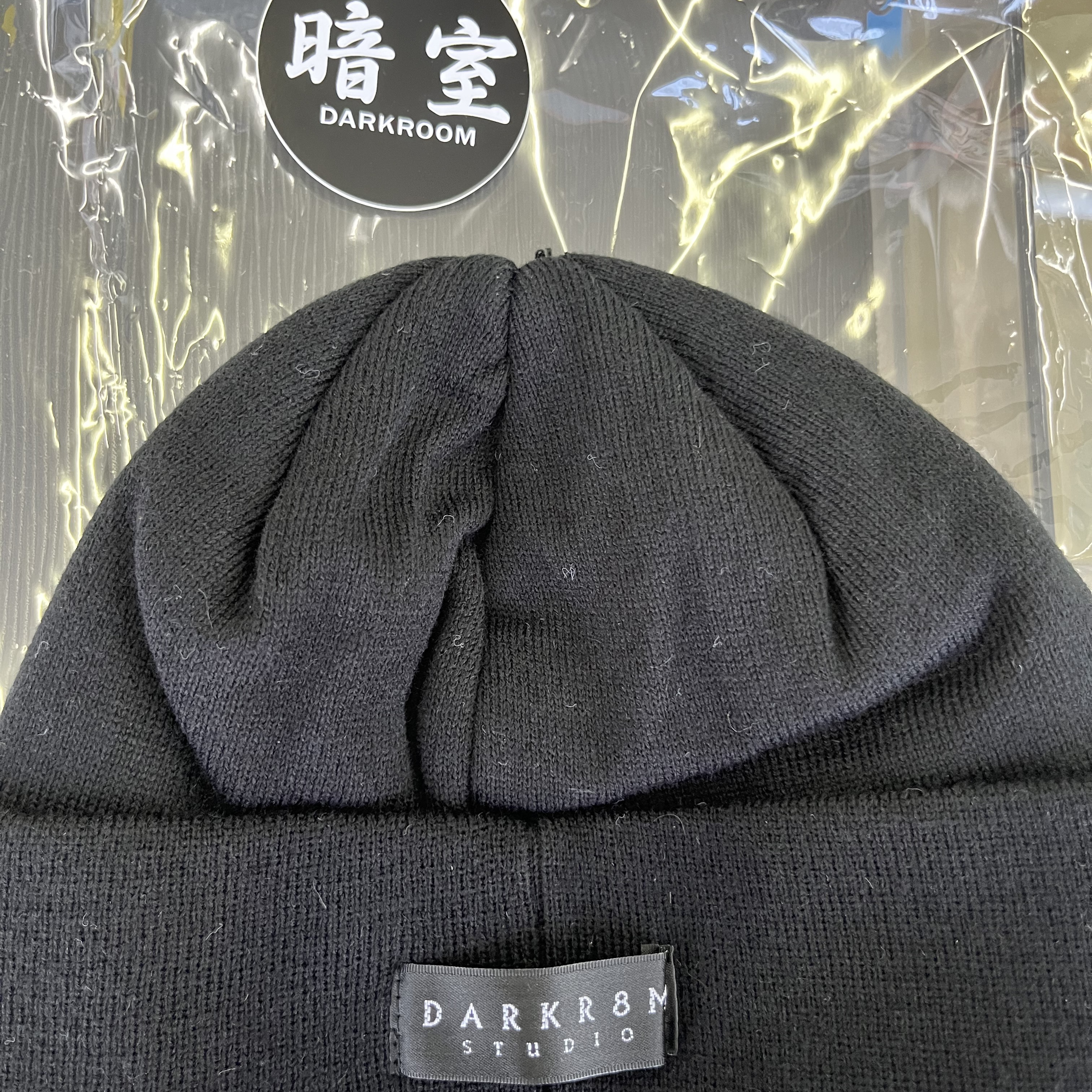 Darkr8m Studio Beanie Black 착용 스타일
