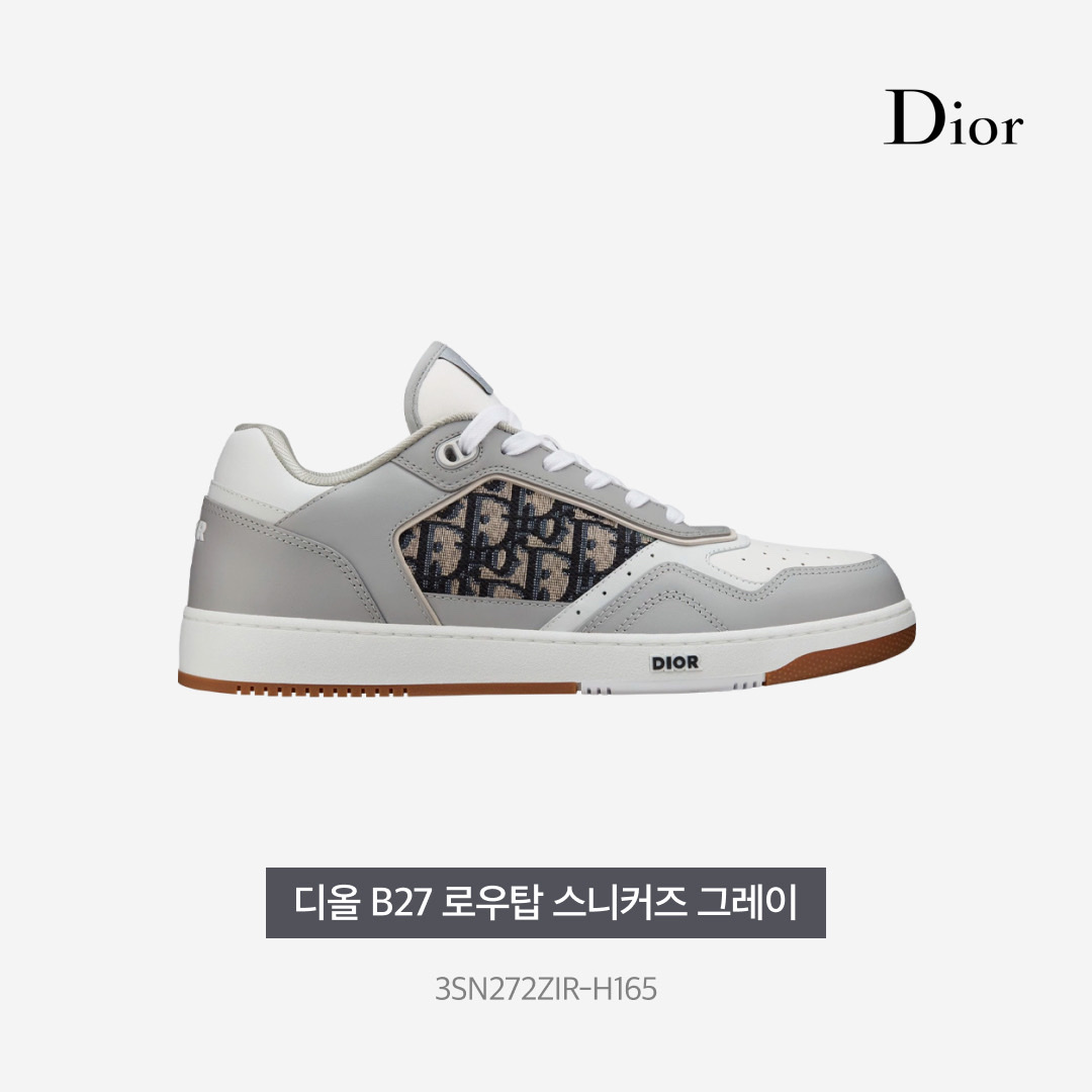 Dior B27 Low-Top Sneakers Gray 착용 스타일 - 3
