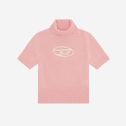 (W) Diesel M-Argaret Jumper Cut-Out Logo Short Sleeve Pink